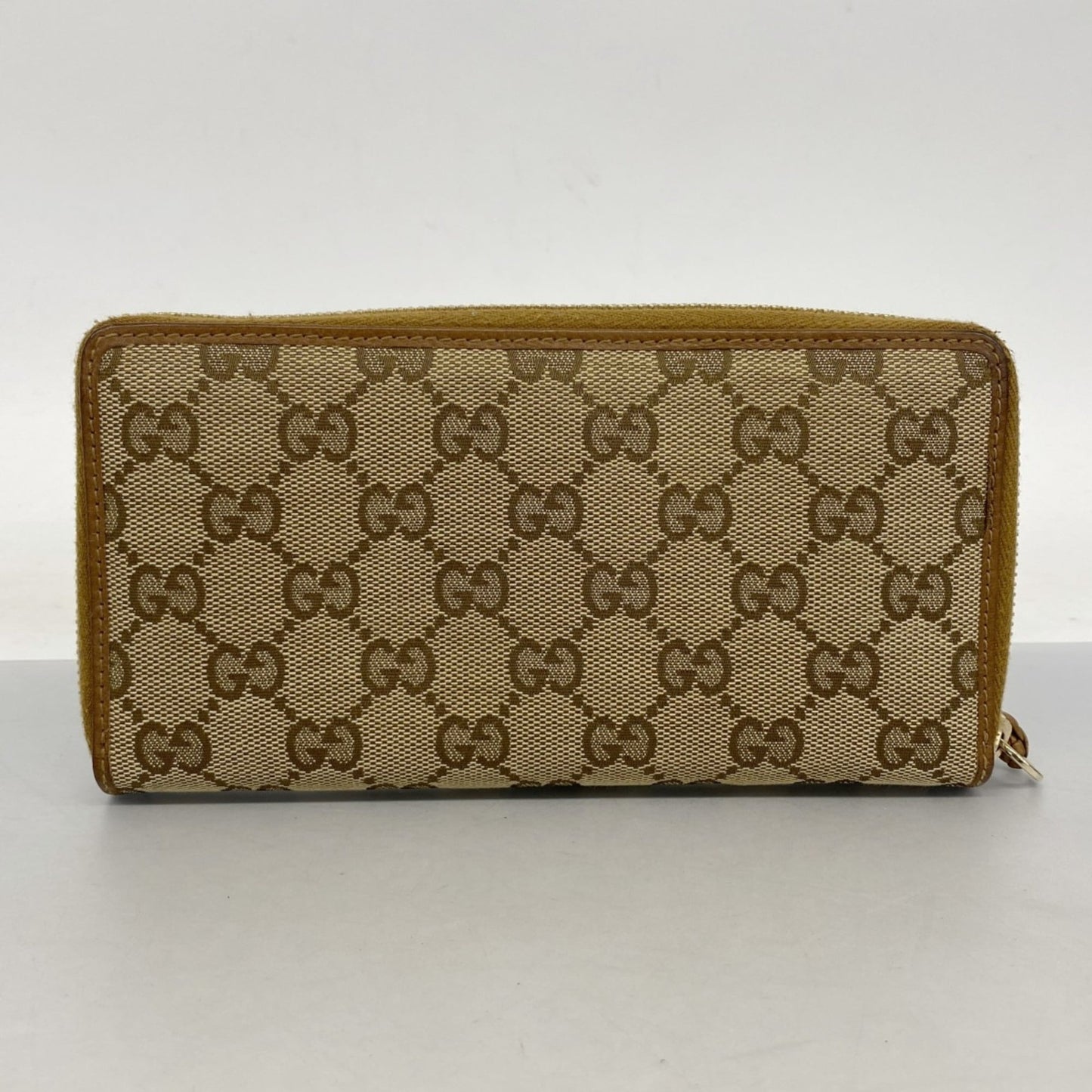 Gucci Brown Canvas Long Wallet (Bi-Fold) ( )