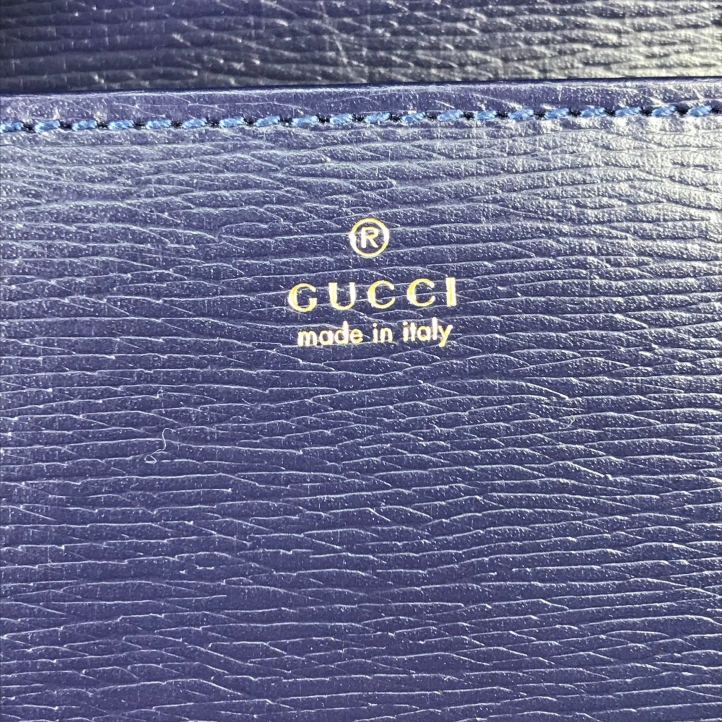 Gucci Navy Leather Long Wallet (Bi-Fold) ( )