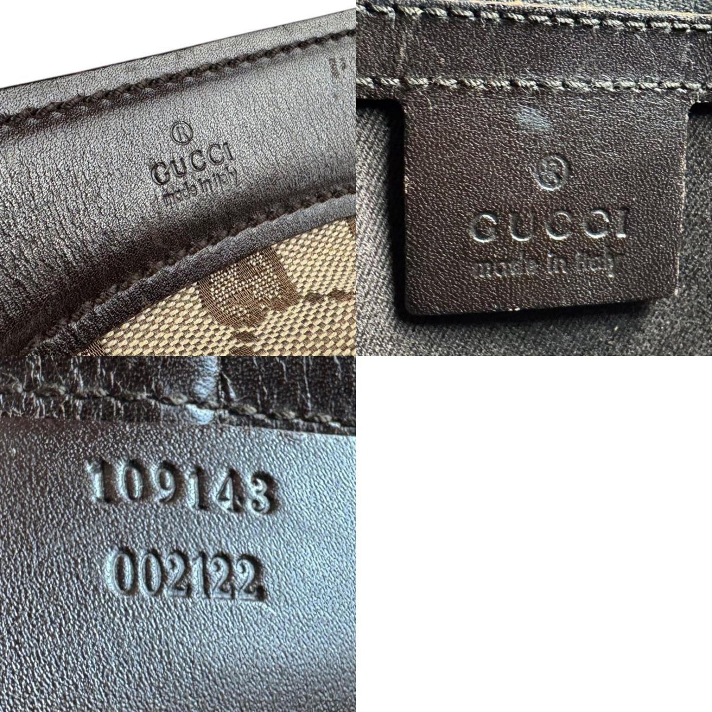 Gucci Gg Canvas Beige Brown Gg Canvas Leather Handbag ( )