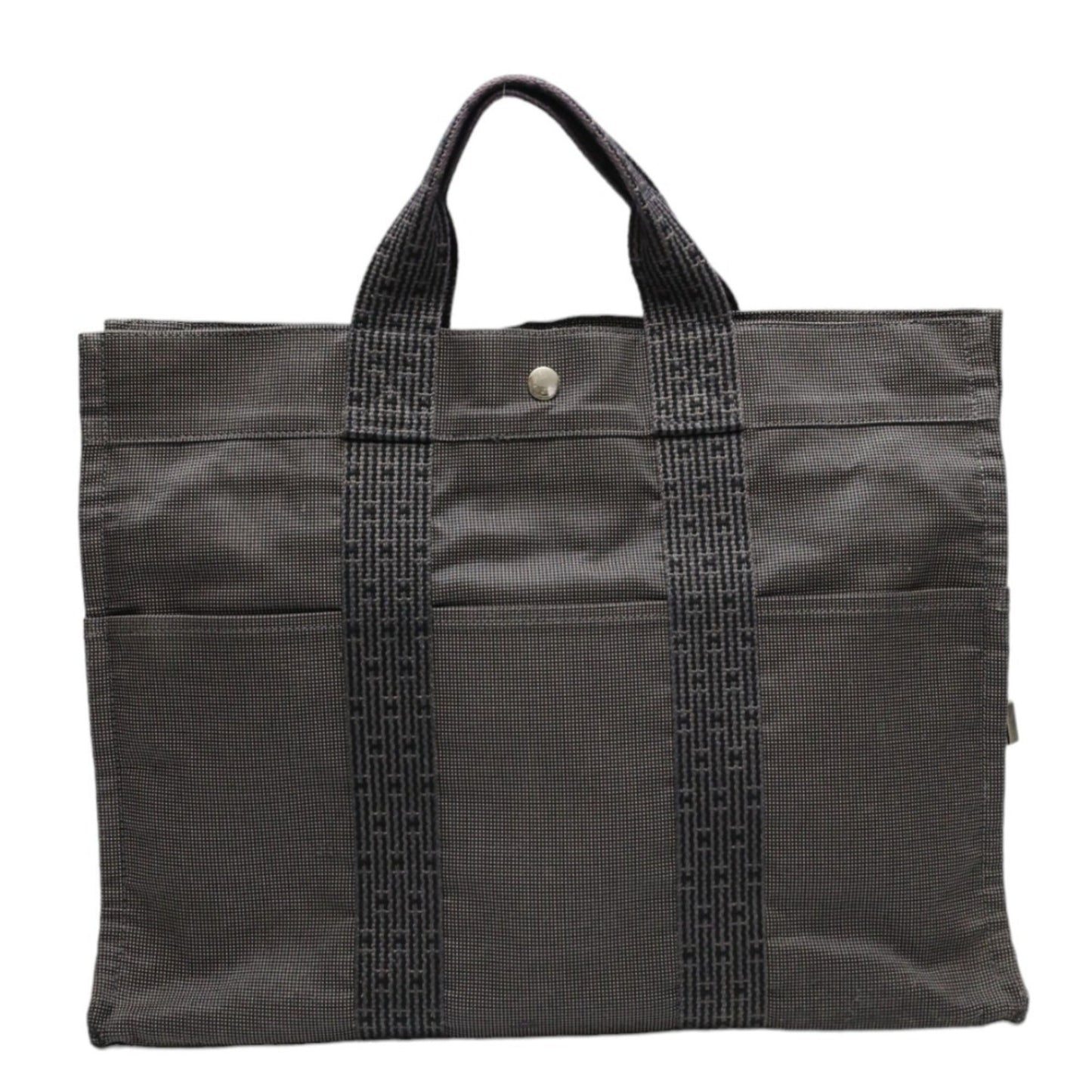 Hermes Gray Canvas Tote Bag ( )