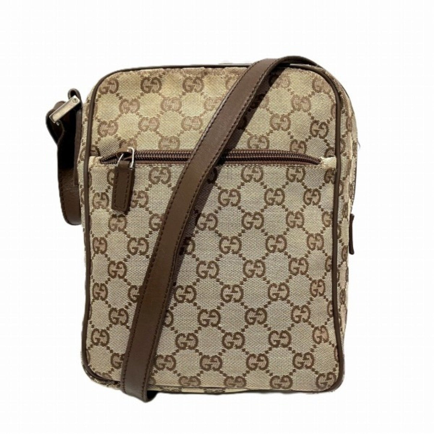 Gucci Leather Canvas Shoulder Bag