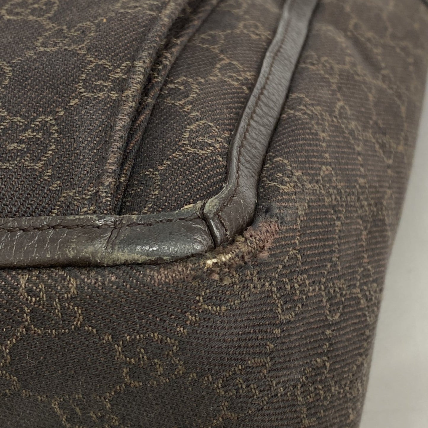 Gucci Brown Denim Tote Bag ( )