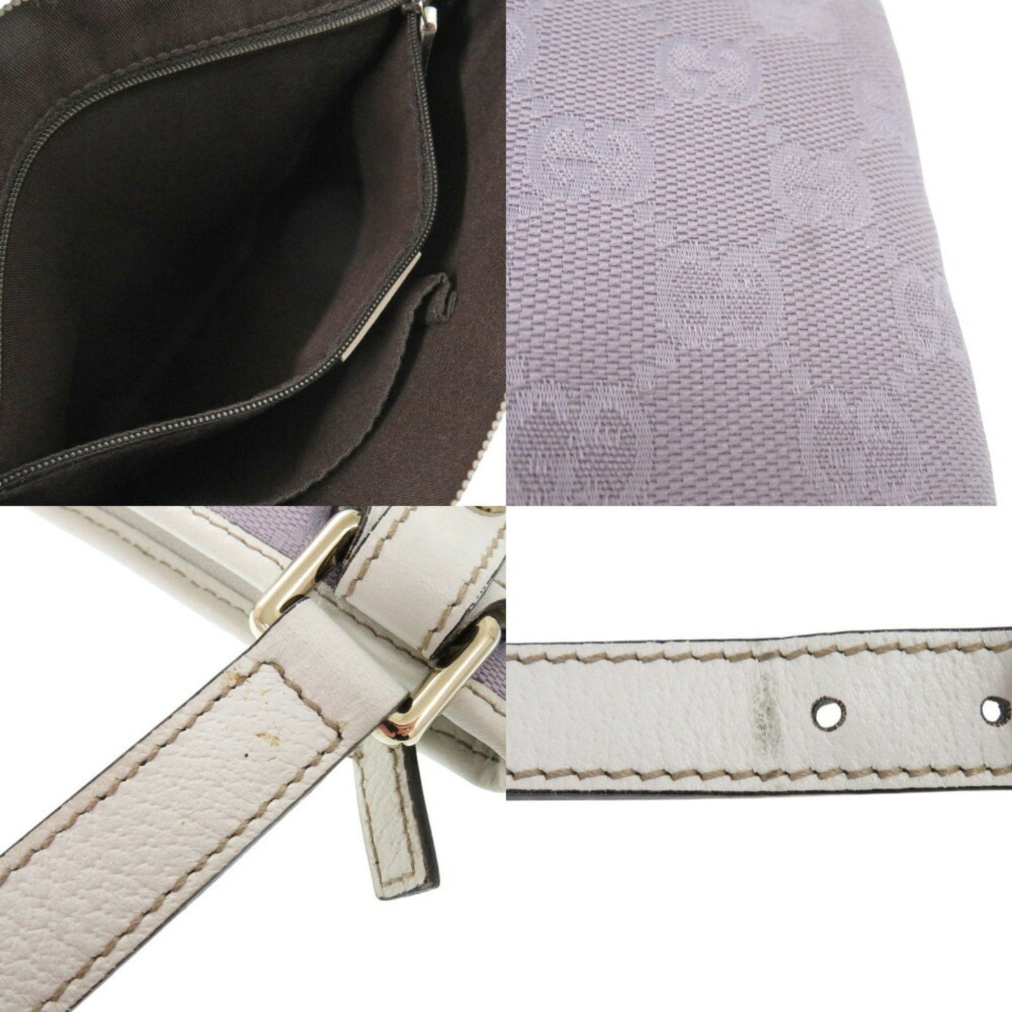 Gucci Gg Canvas Purple White Gg Canvas Shoulder Bag ( )