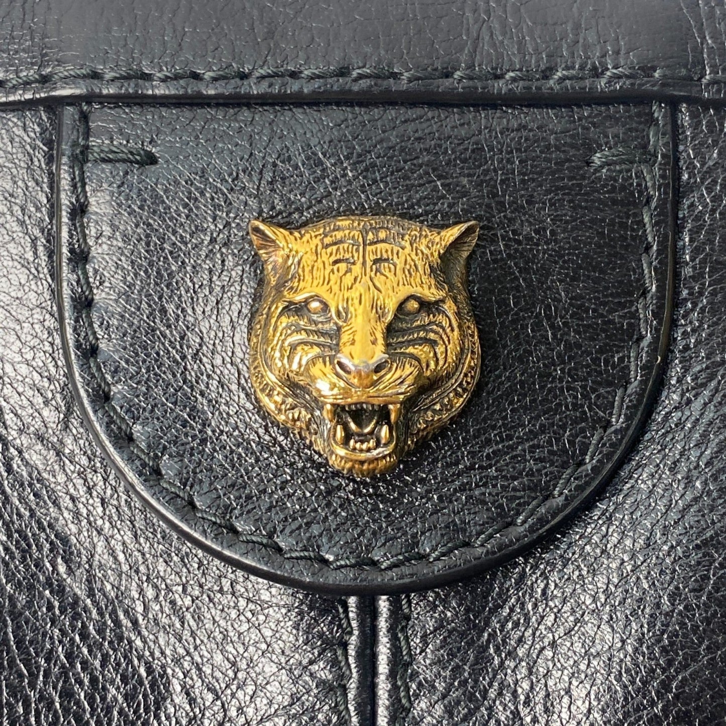 Gucci Black Leather Tote Bag ( )