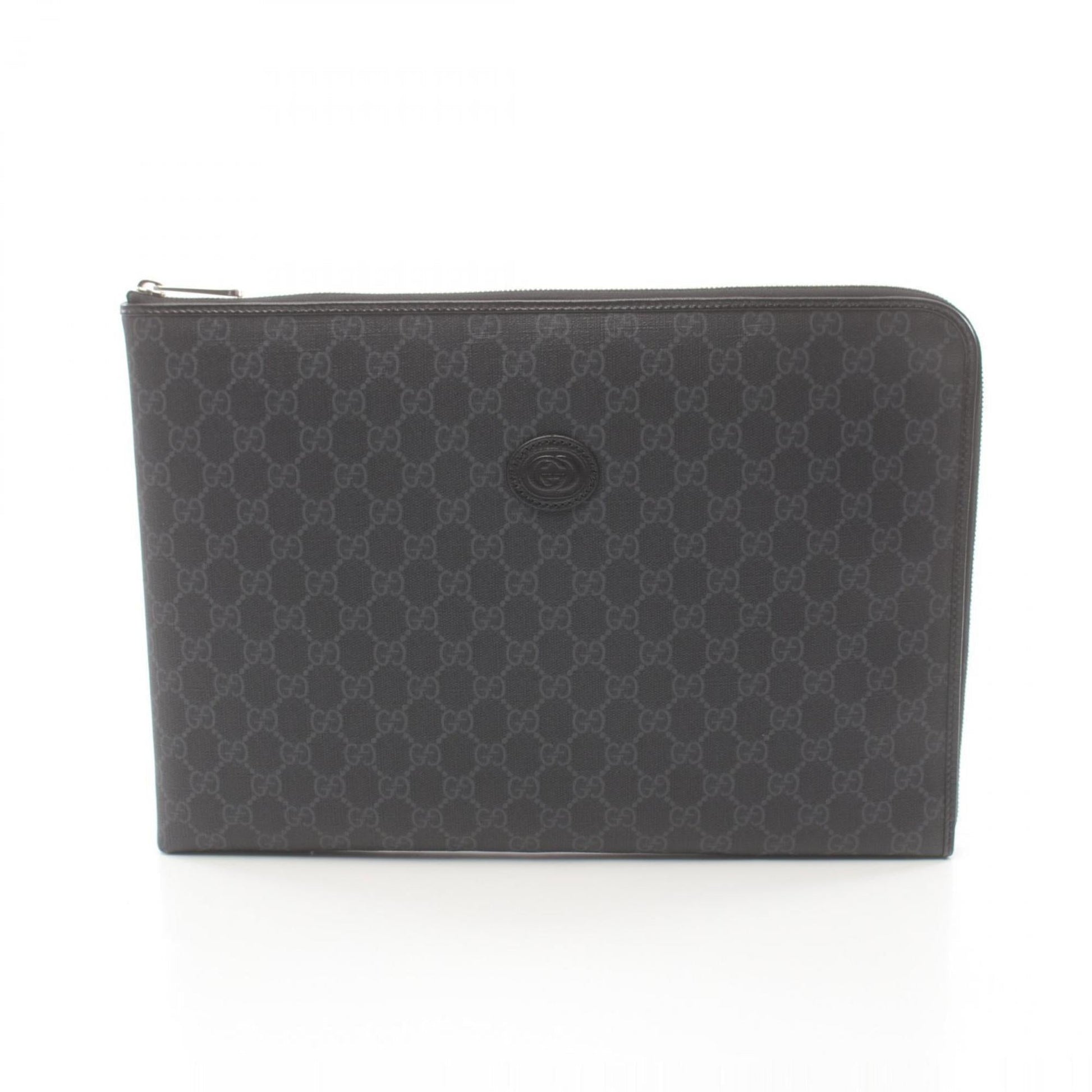 Gucci Leather Canvas Clutch