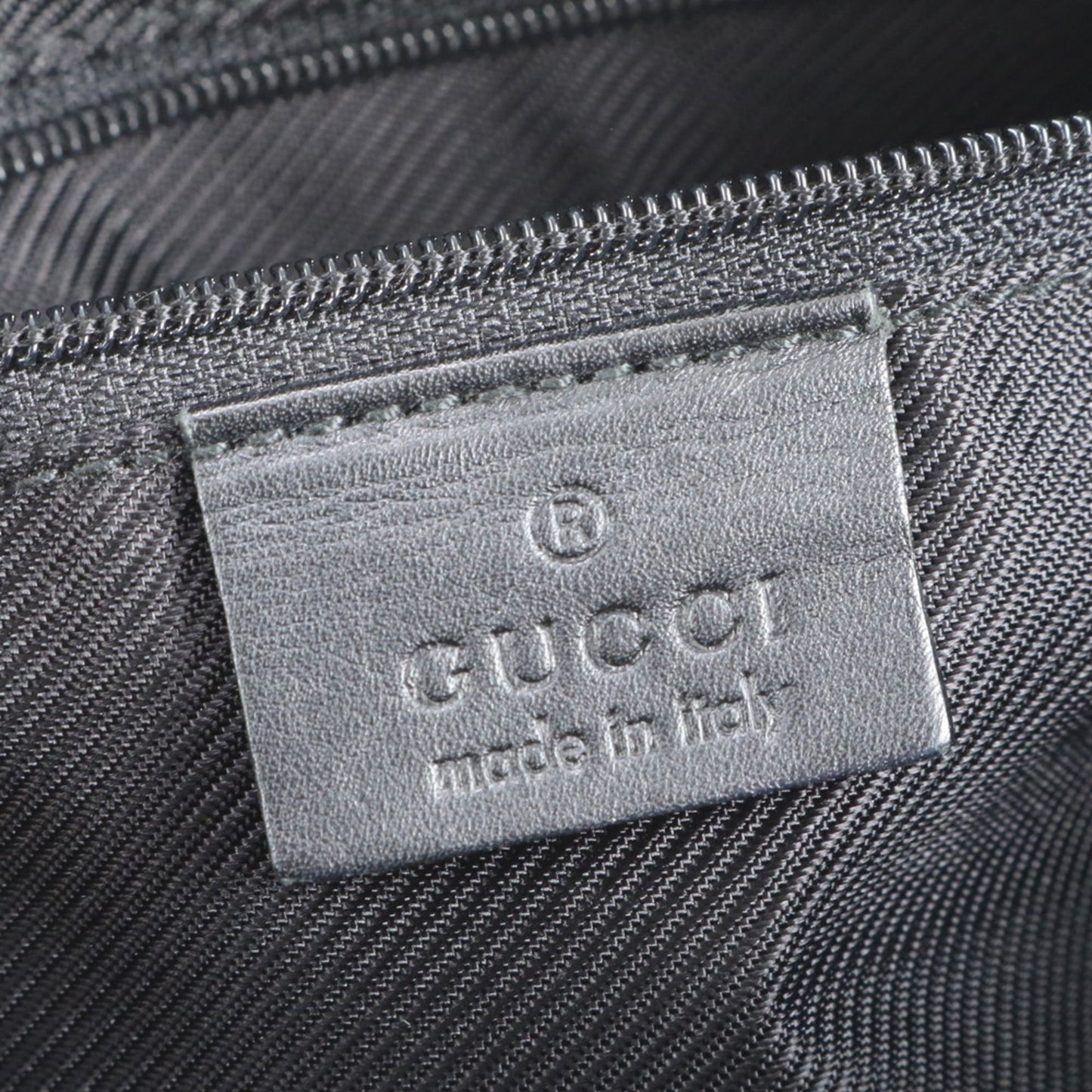 Gucci Black Leather Canvas Tote Bag ( )