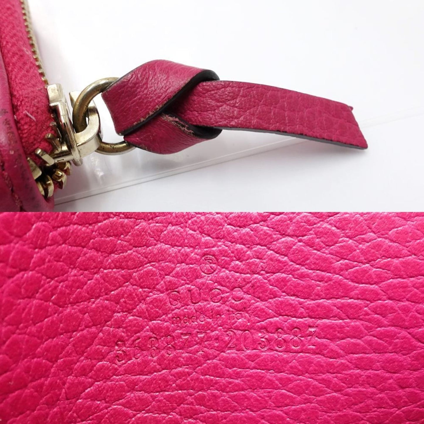 Gucci Pink Leather Coin Purse/Coin Case ( )