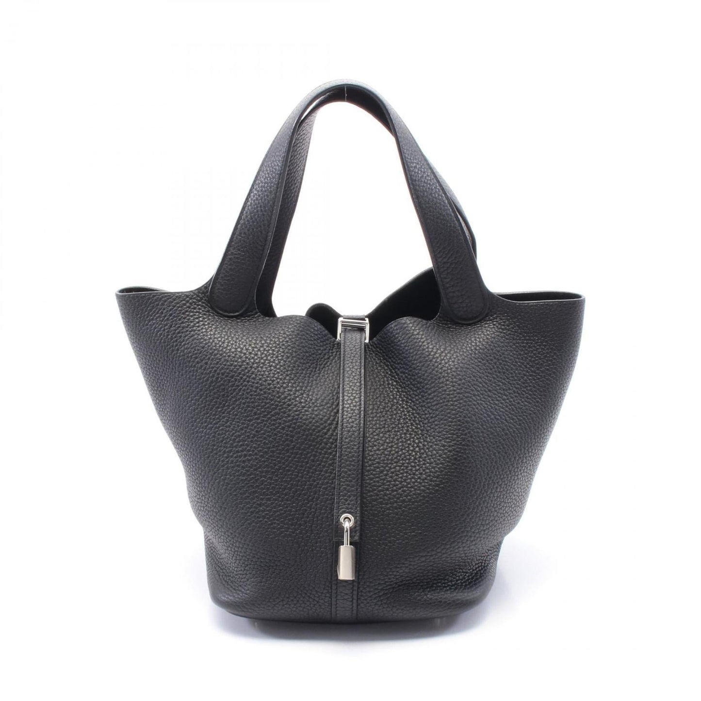 Hermes Picotin Black Taurillon Clemence Leather Handbag ( )