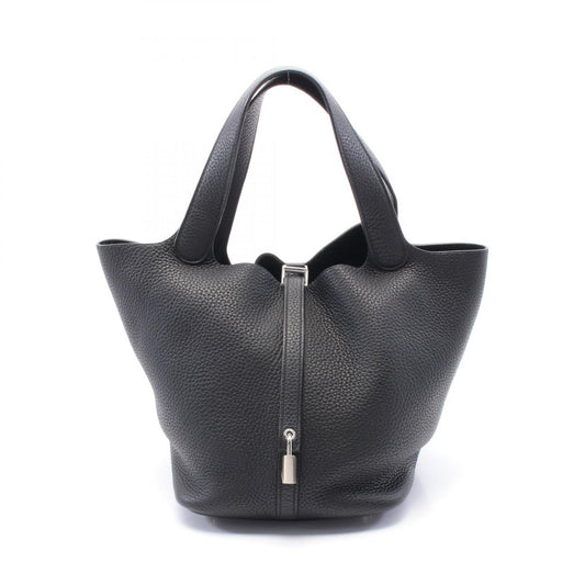 Hermes Picotin Black Taurillon Clemence Leather Handbag ( )