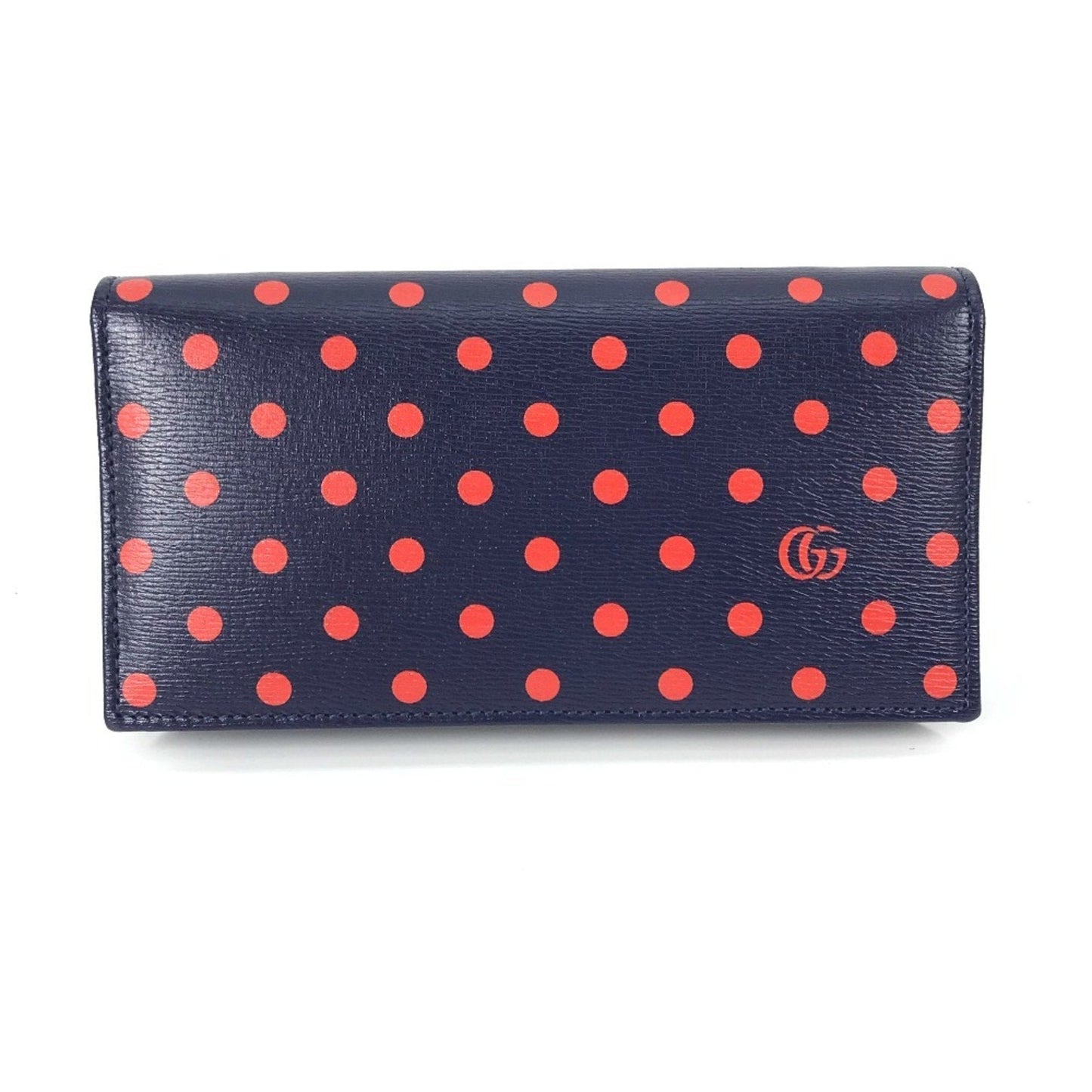 Gucci Navy Red Color Leather Chain/Shoulder Wallet ( )