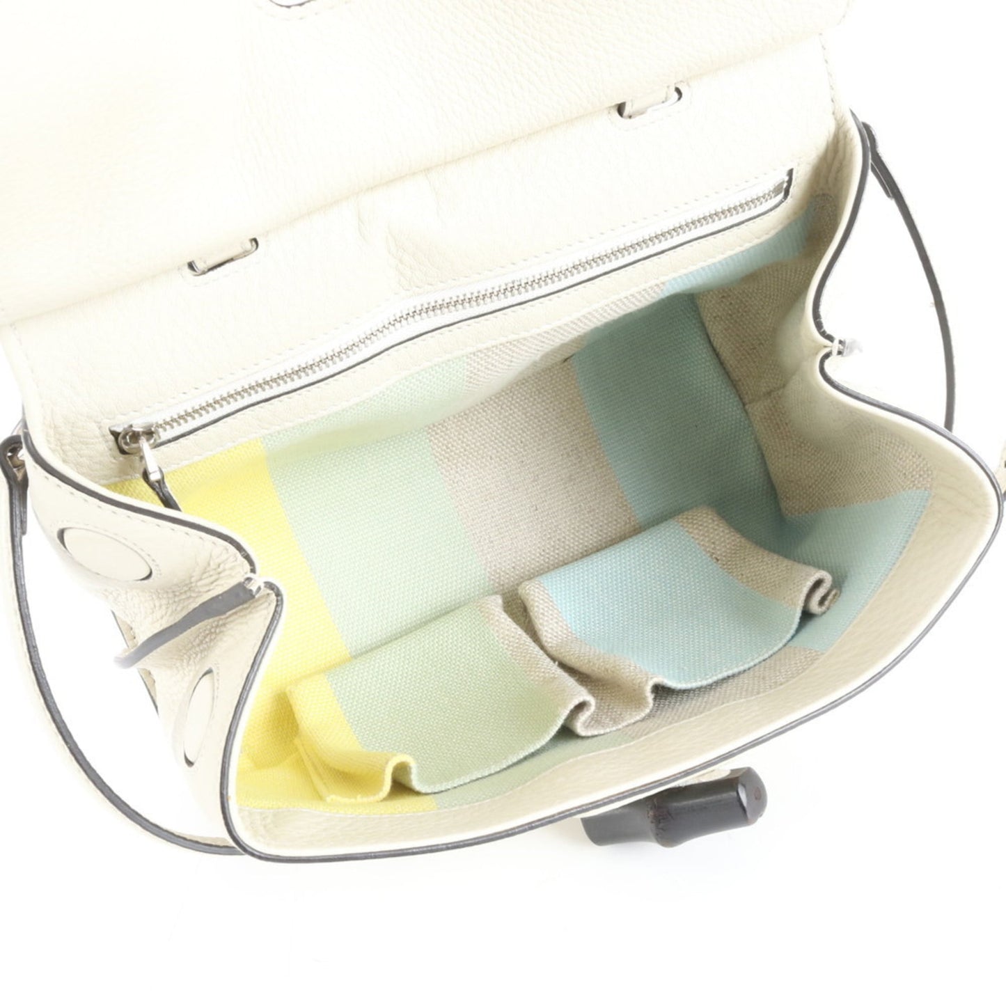 Gucci Ivory Leather Shoulder Bag ( )