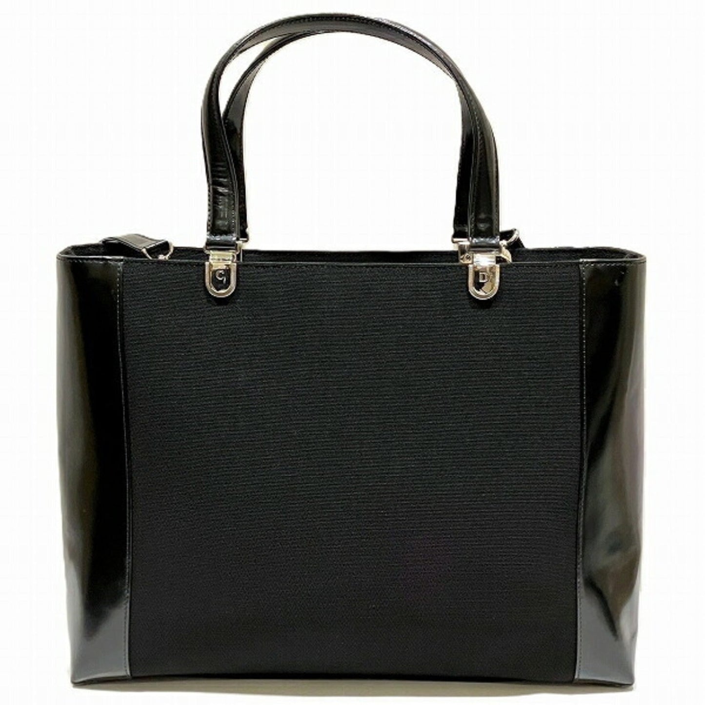 Christian Dior Black Canvas Pouch Shoulder Bag Tote Bag ()