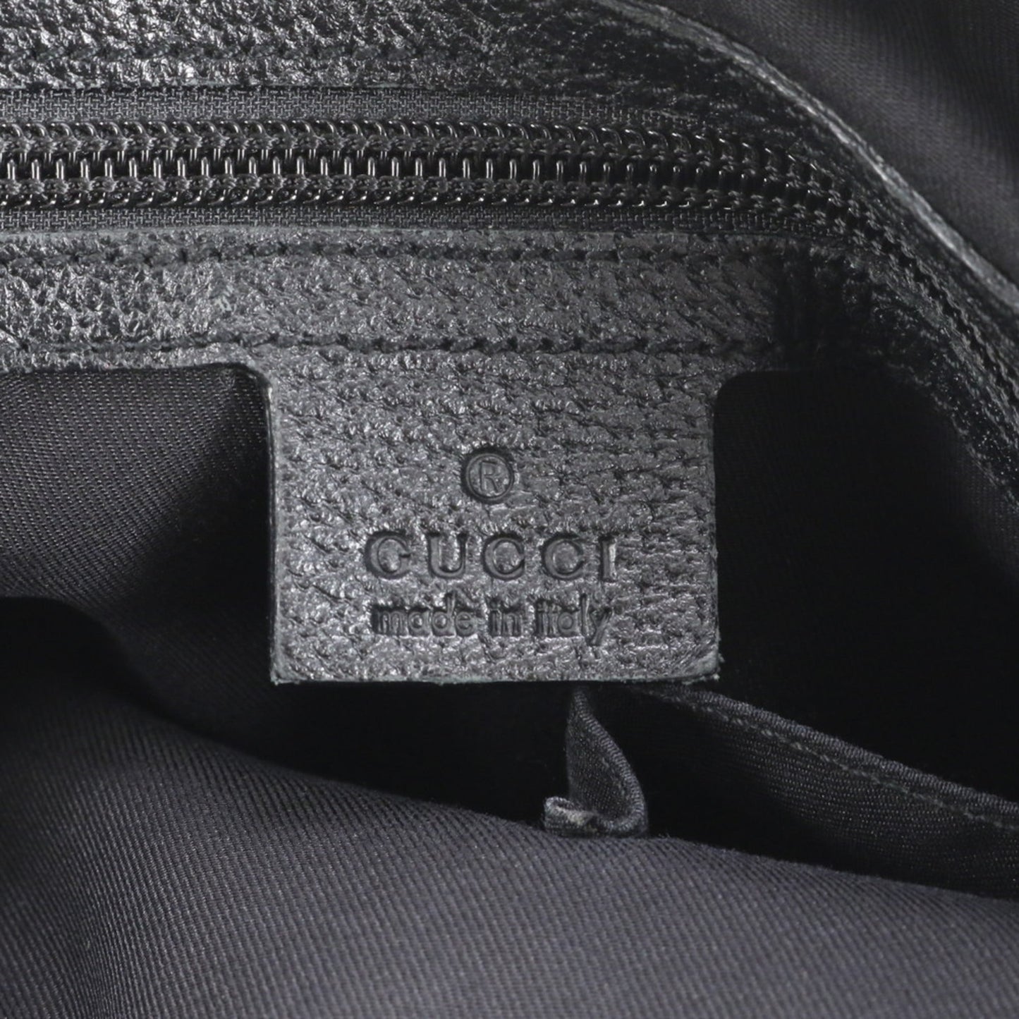 Gucci Black Leather Canvas Tote Bag ( )