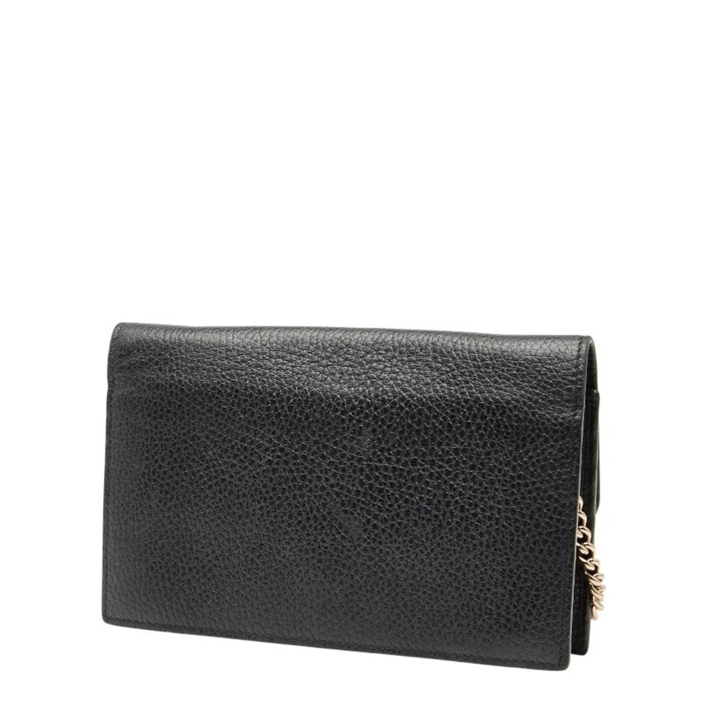 Gucci Black Leather Chain/Shoulder Wallet ( )