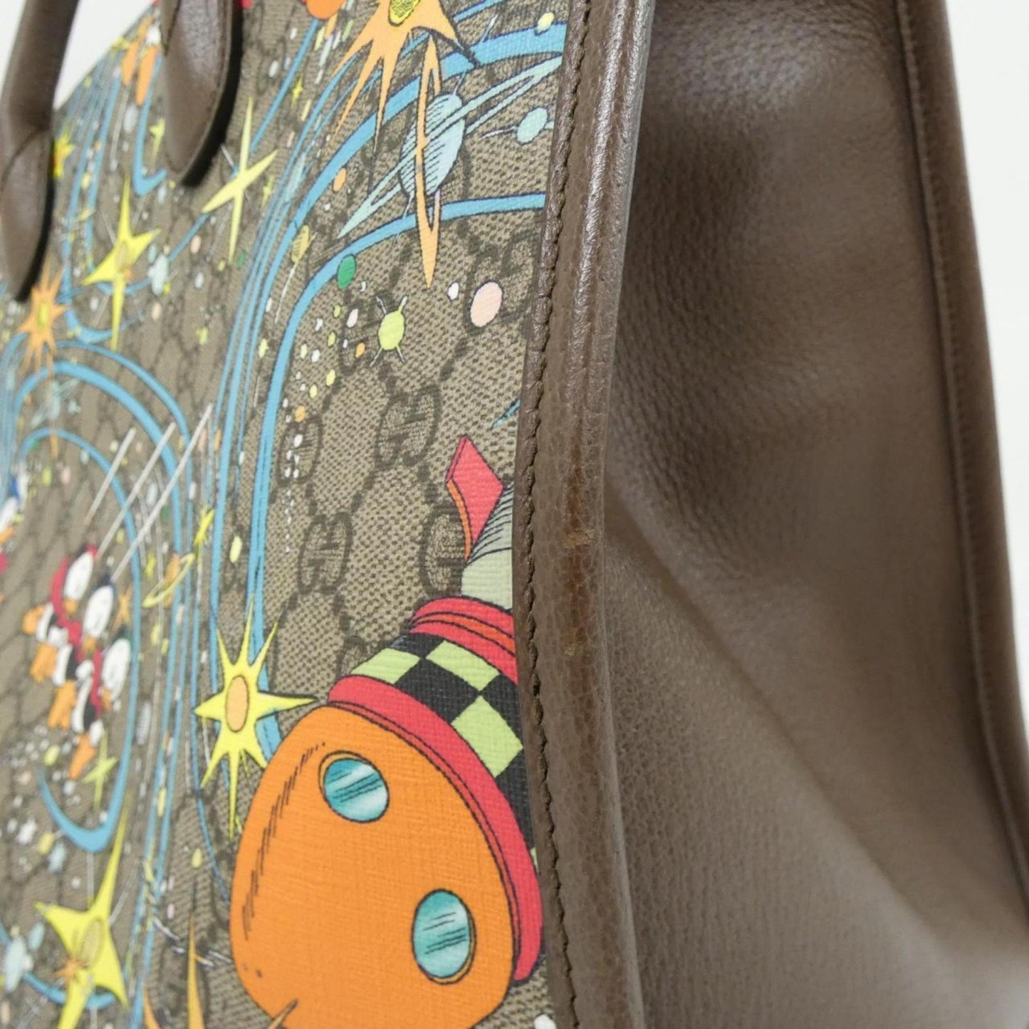 Gucci Beige Brown Gg Supreme Leather Handbag ( )