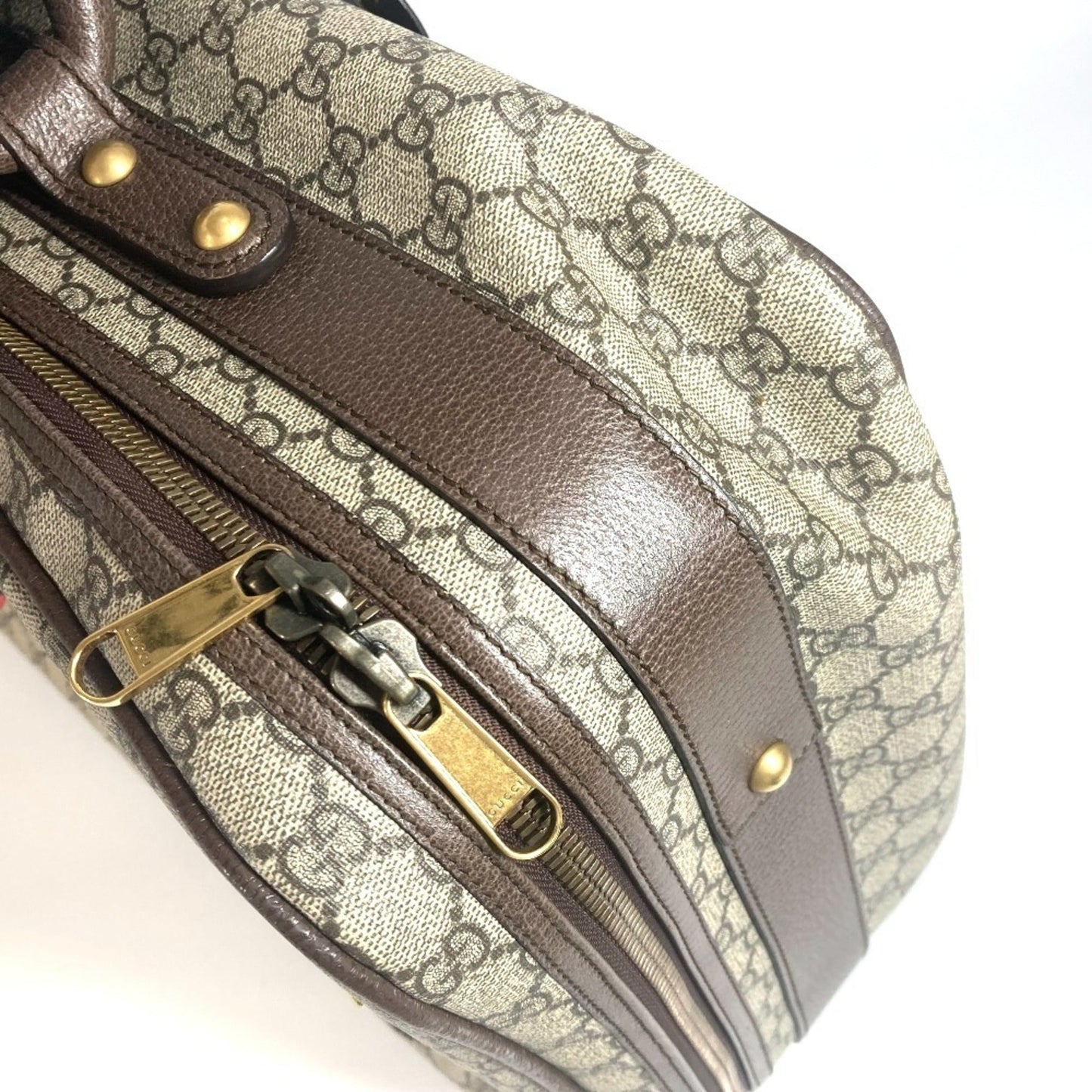 Gucci Beige Multi-Color Gg Supreme Boston Bag ( )