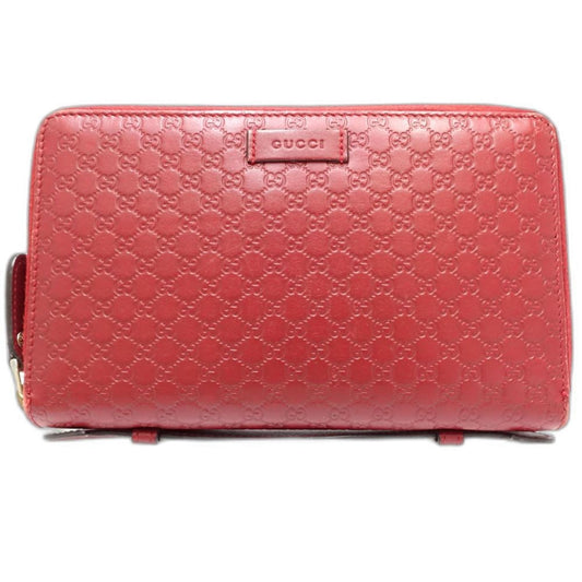 Gucci Red Color Leather Long Wallet (Bi-Fold) ( )