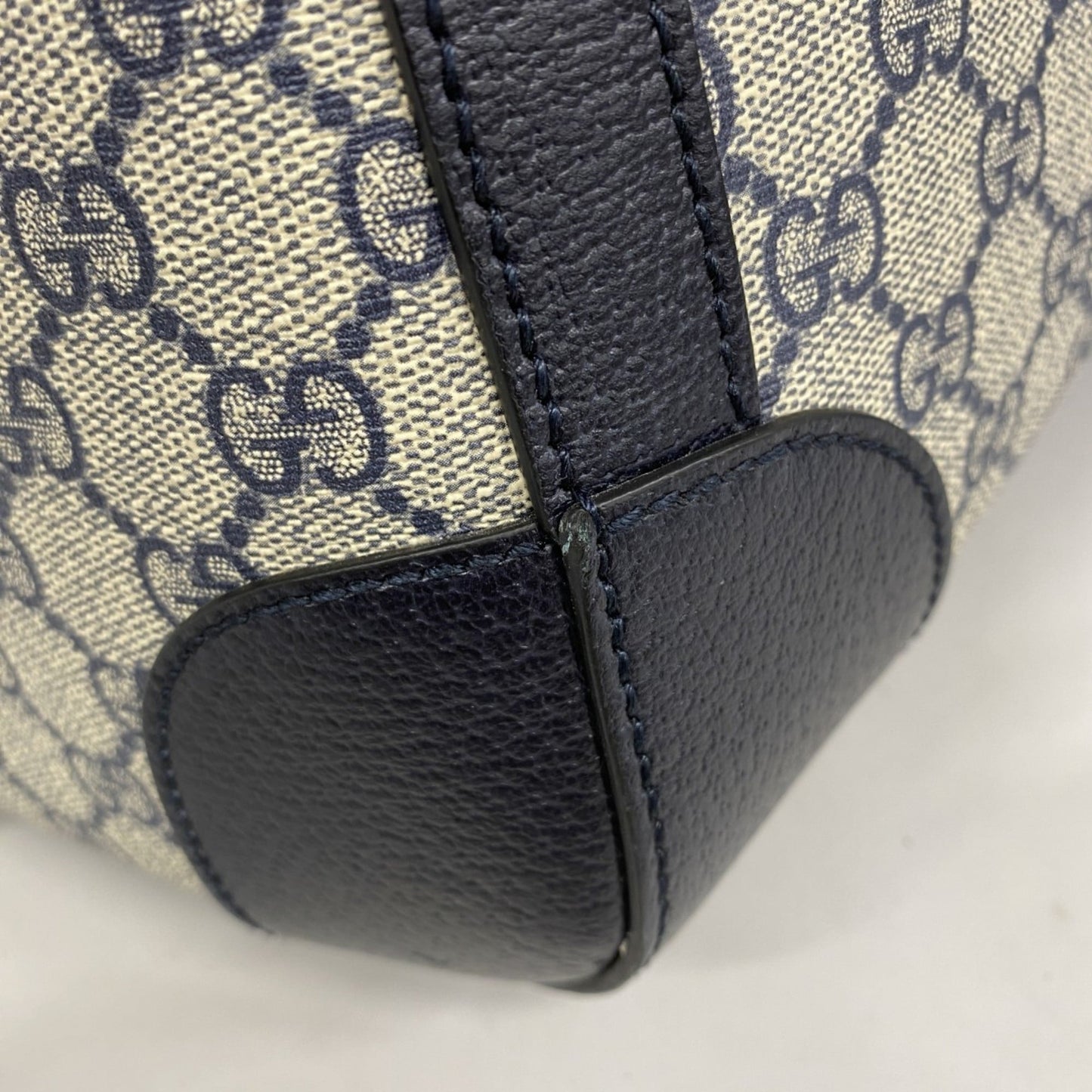 Gucci Navy Pvc Boston Bag ( )