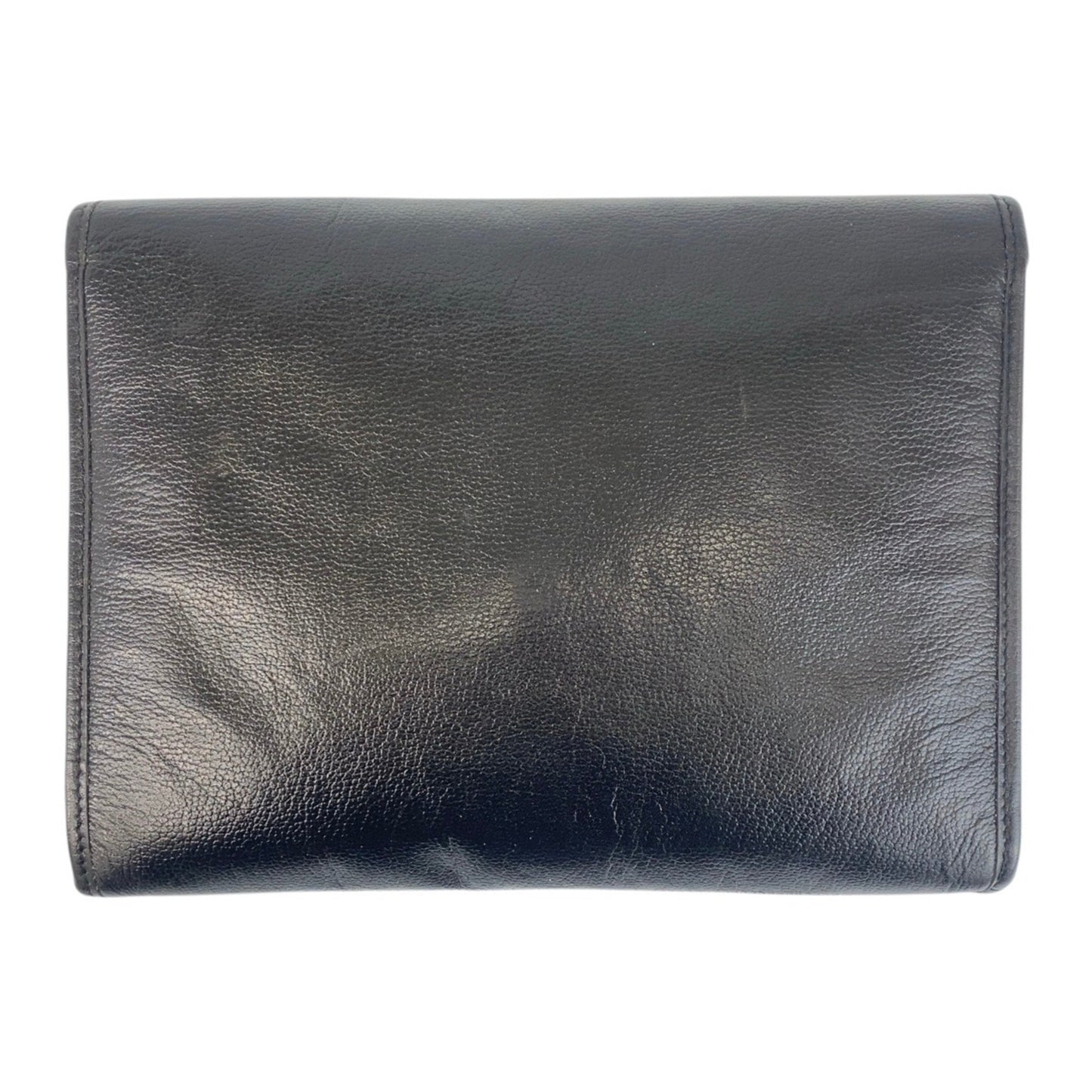 Christian Dior Black Leather Clutch Bag Shoulder Bag ()