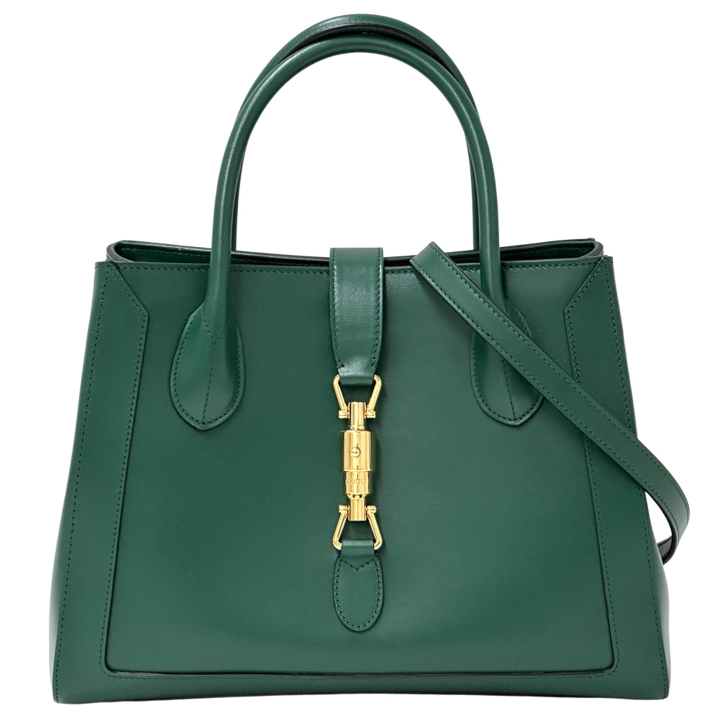Gucci Green Leather Handbag Shoulder Bag ( )