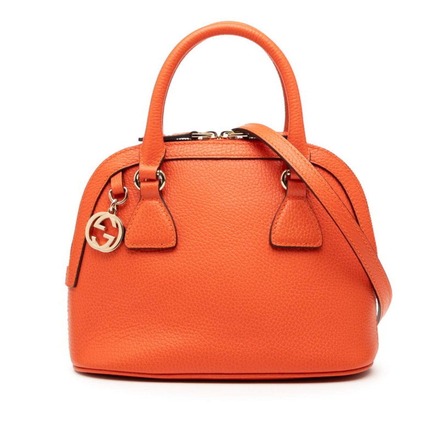 Gucci Orange Leather Handbag Shoulder Bag ( )