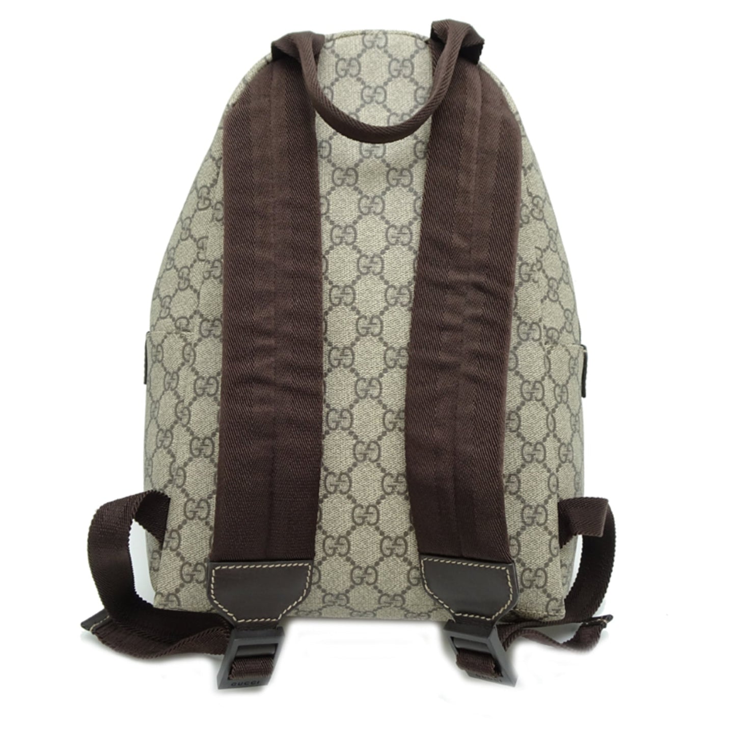 Gucci Brown Gg Supreme Leather Backpack ( )