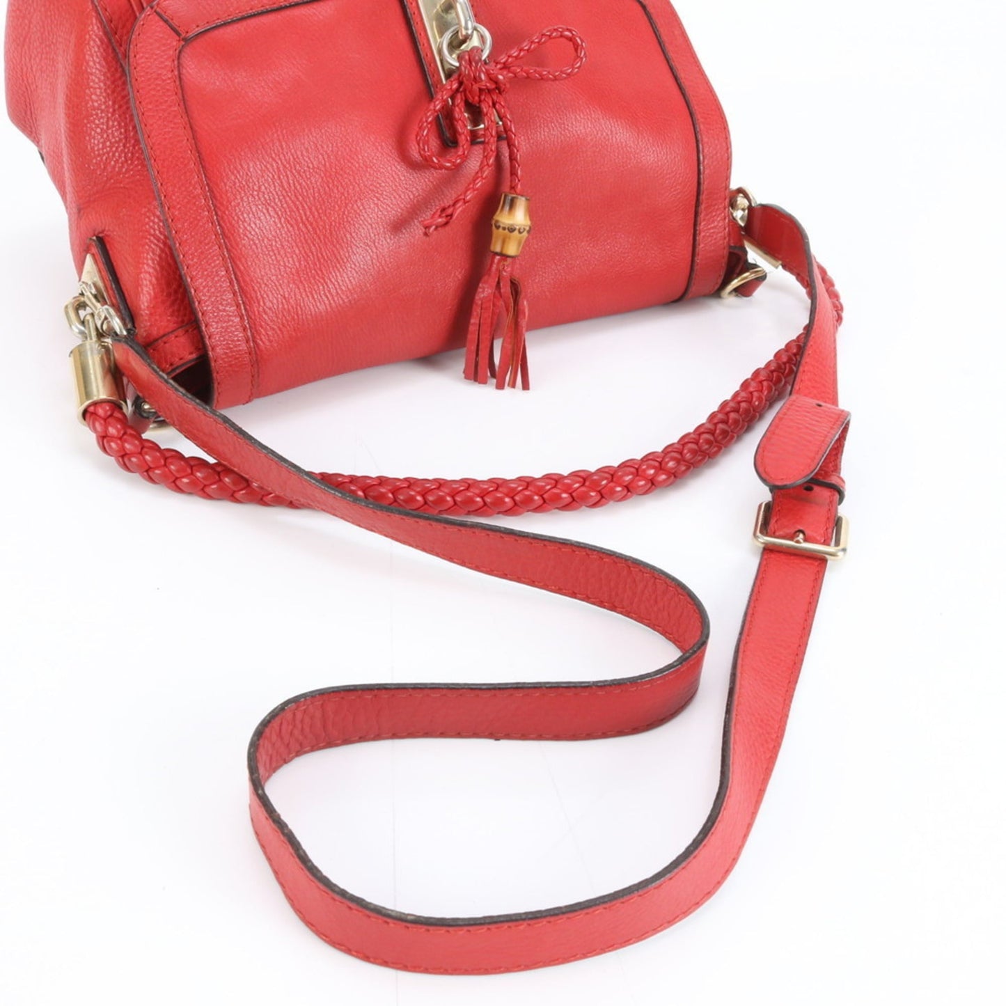 Gucci Red Color Leather Shoulder Bag ( )
