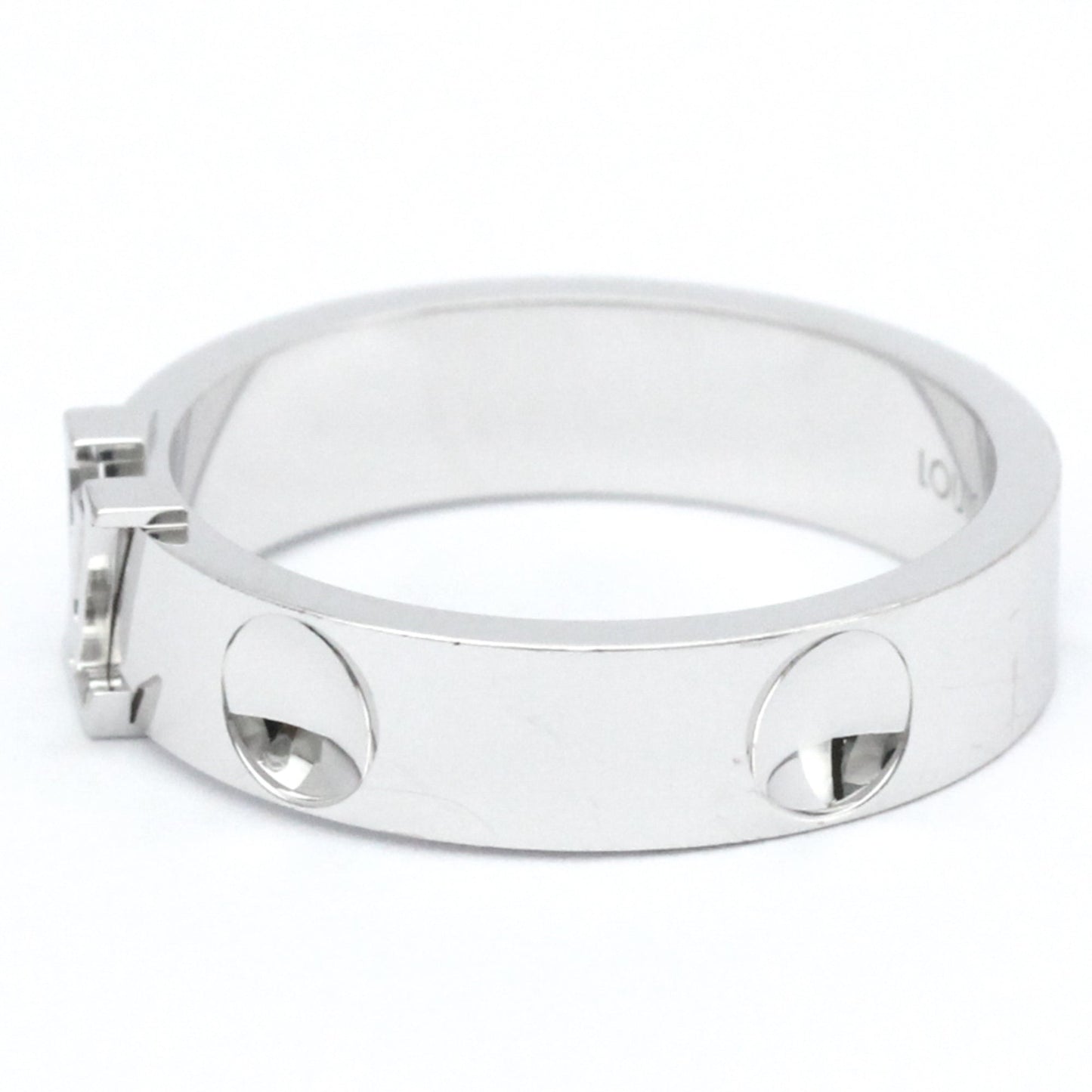 LOUIS VUITTON Berg Amplant Q9K98D White Gold [18K] Fashion No Stone Band Ring Silver