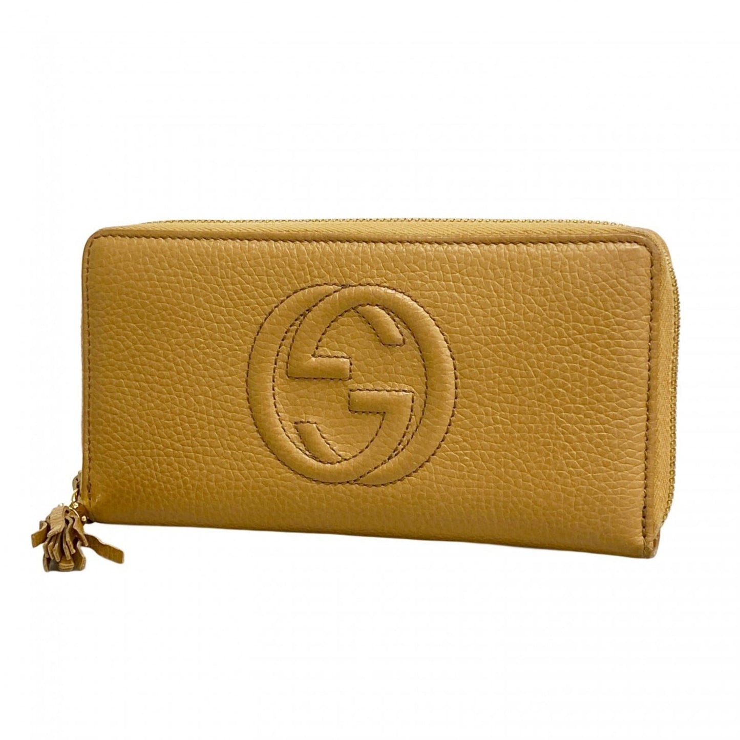 Gucci Beige Leather Long Wallet (Bi-Fold) ( )