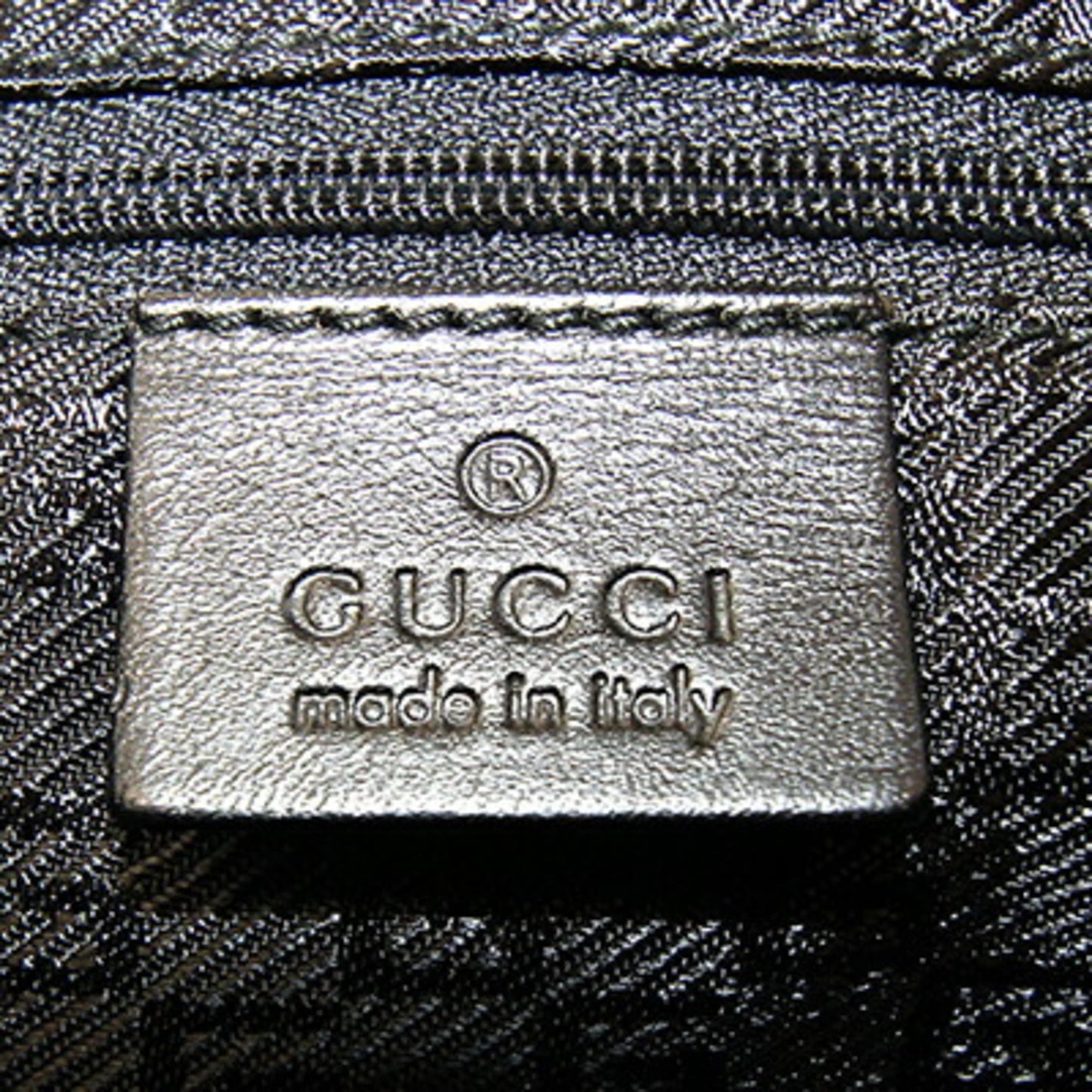 Gucci Black Nylon Canvas Leather Shoulder Bag ( )