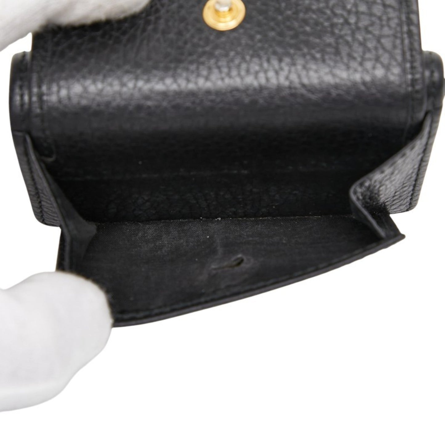 Gucci Black Leather Wallet (Tri-Fold) ( )