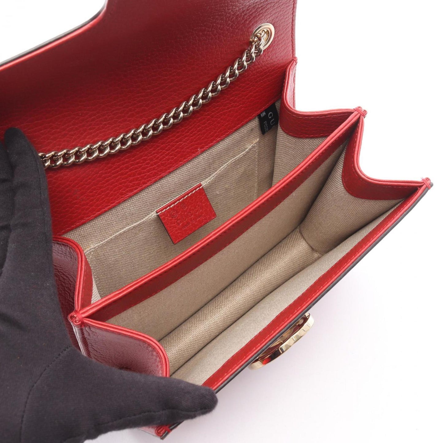 Gucci Red Color Leather Shoulder Bag ( )
