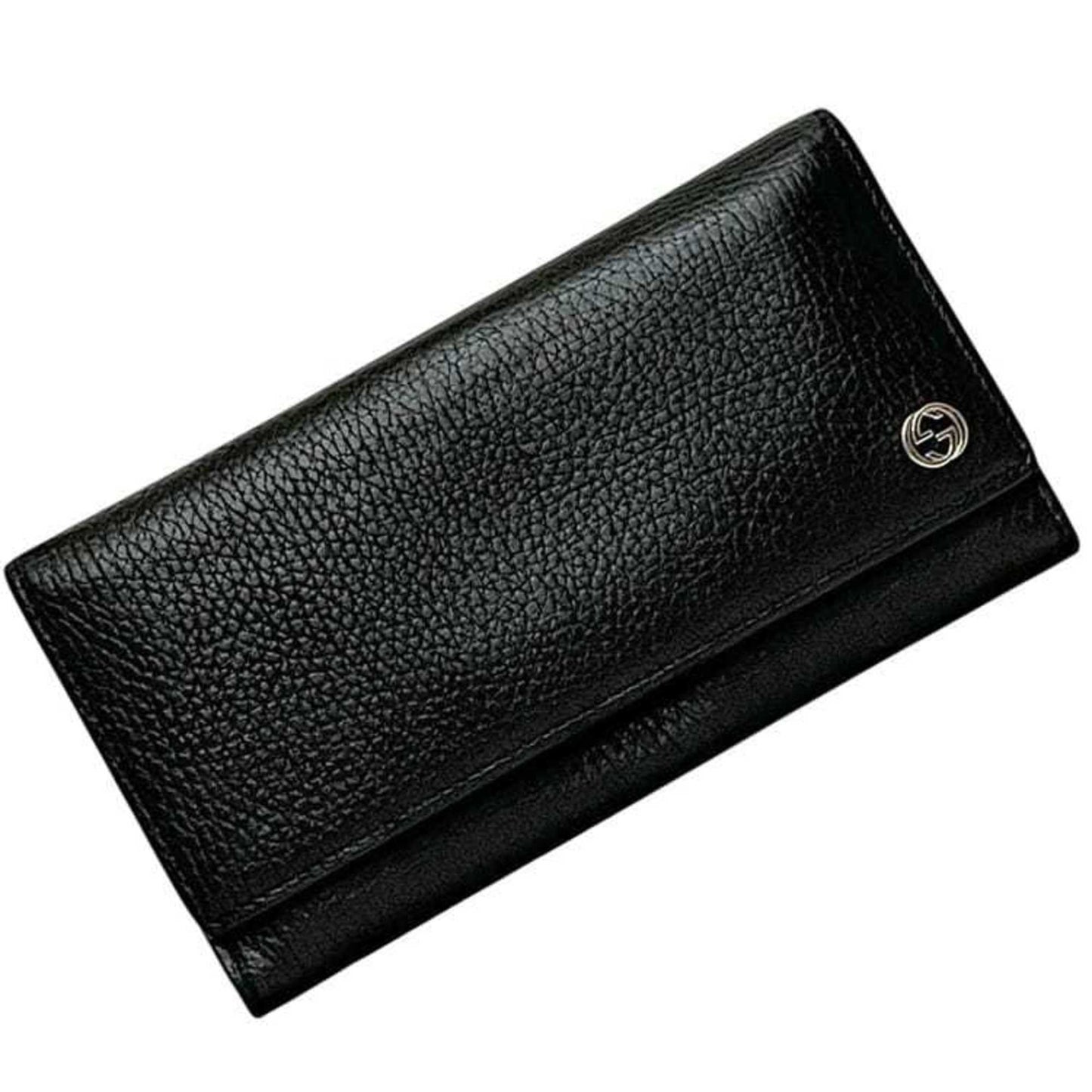 Gucci Black Leather Long Wallet (Bi-Fold) ( )