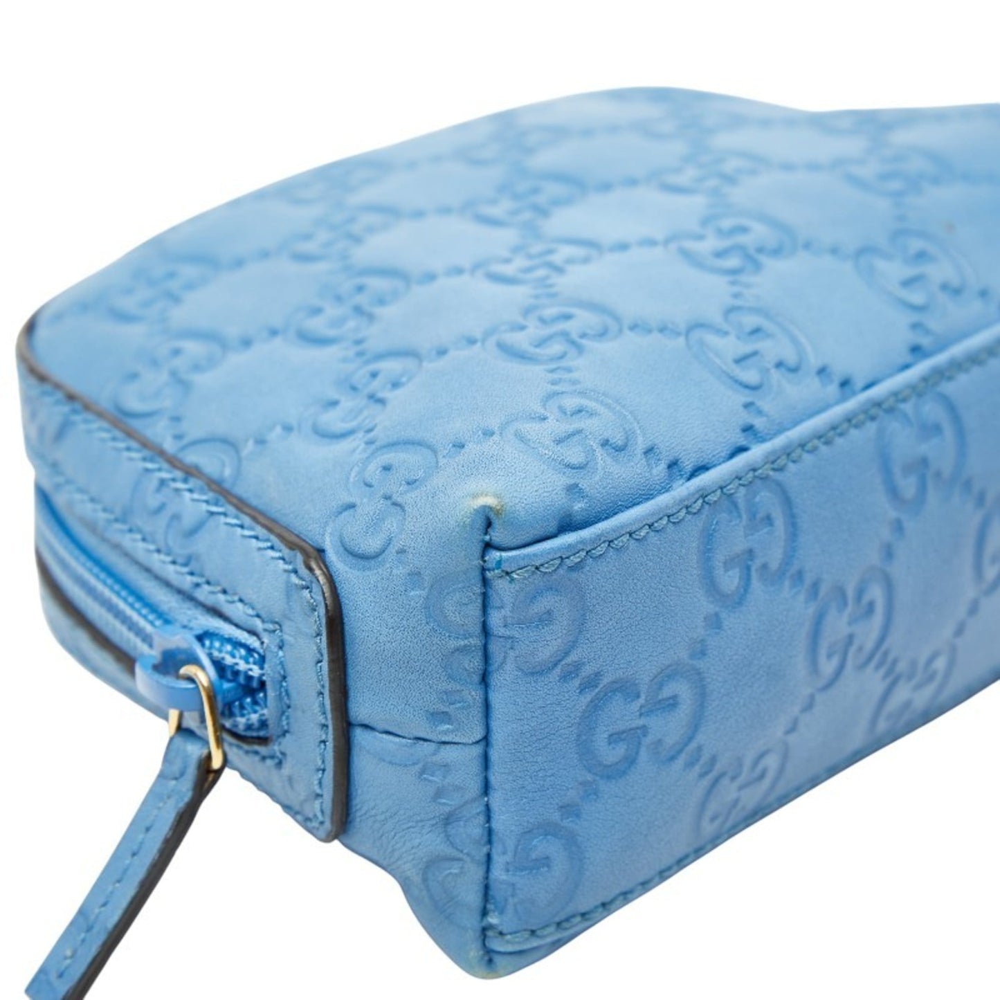 Gucci Blue Leather Pouch ( )
