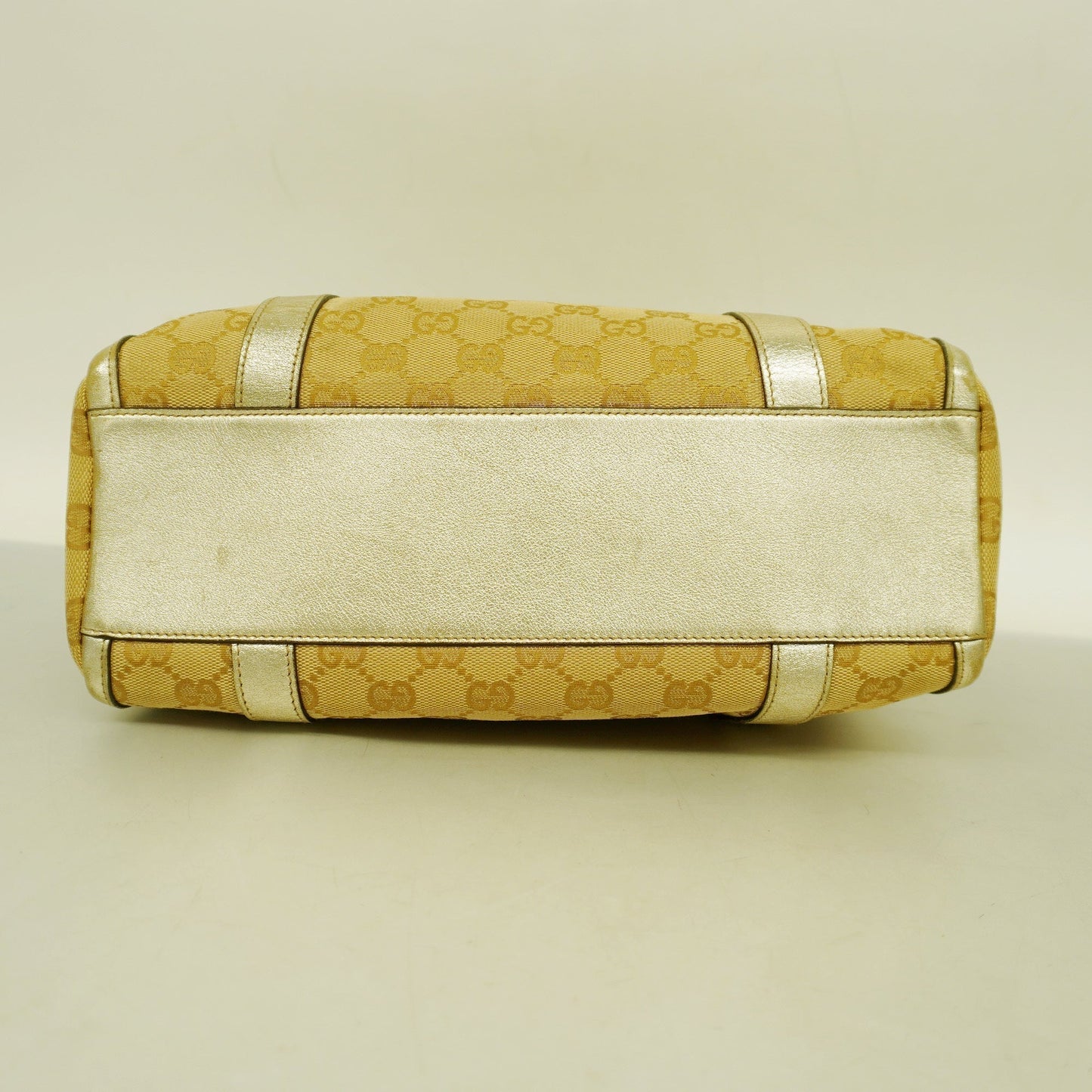 GUCCI Auth  GG Canvas Handbag 130942 Women's Handbag Beige,Gold