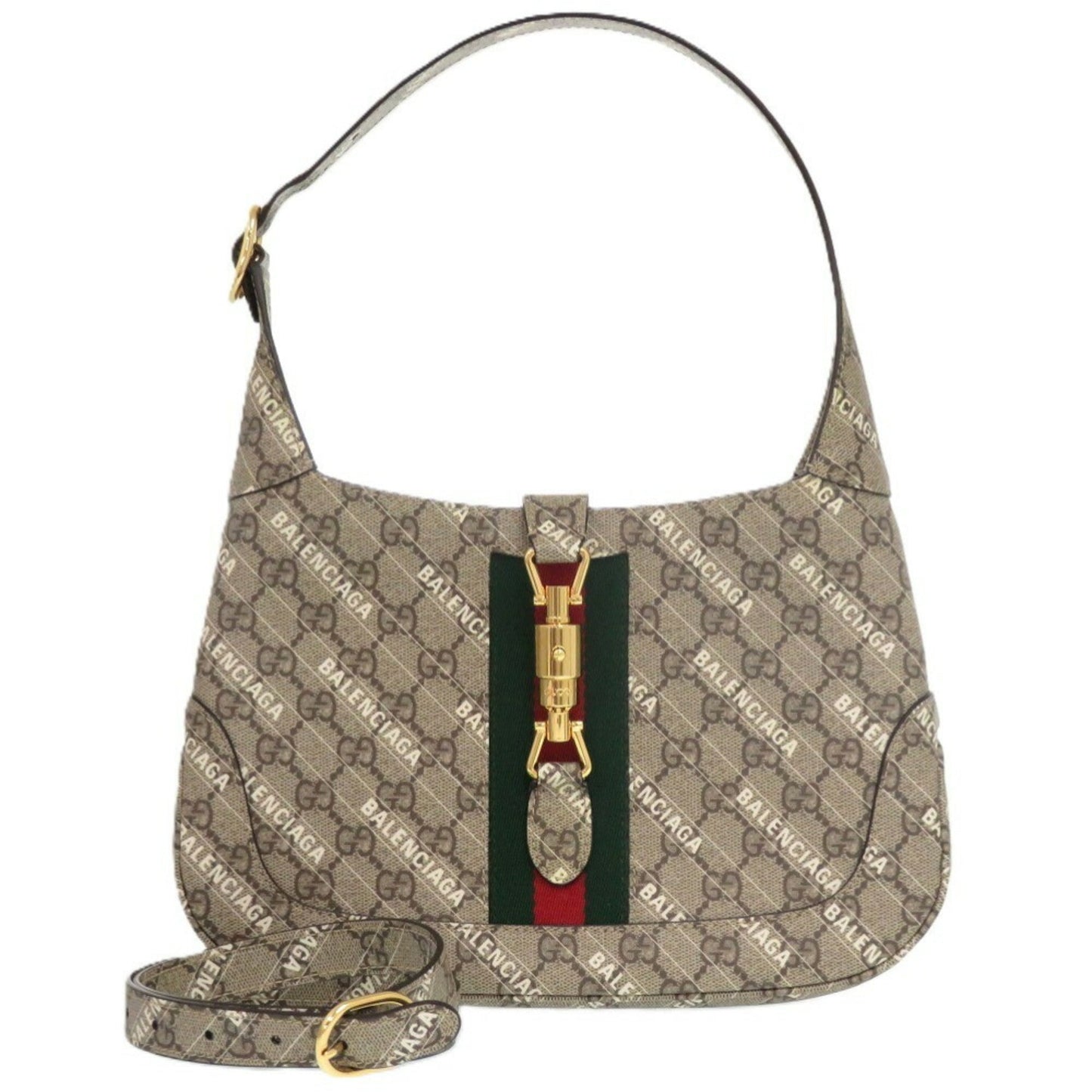 Gucci Beige Gray Polyester Cotton Handbag ( )