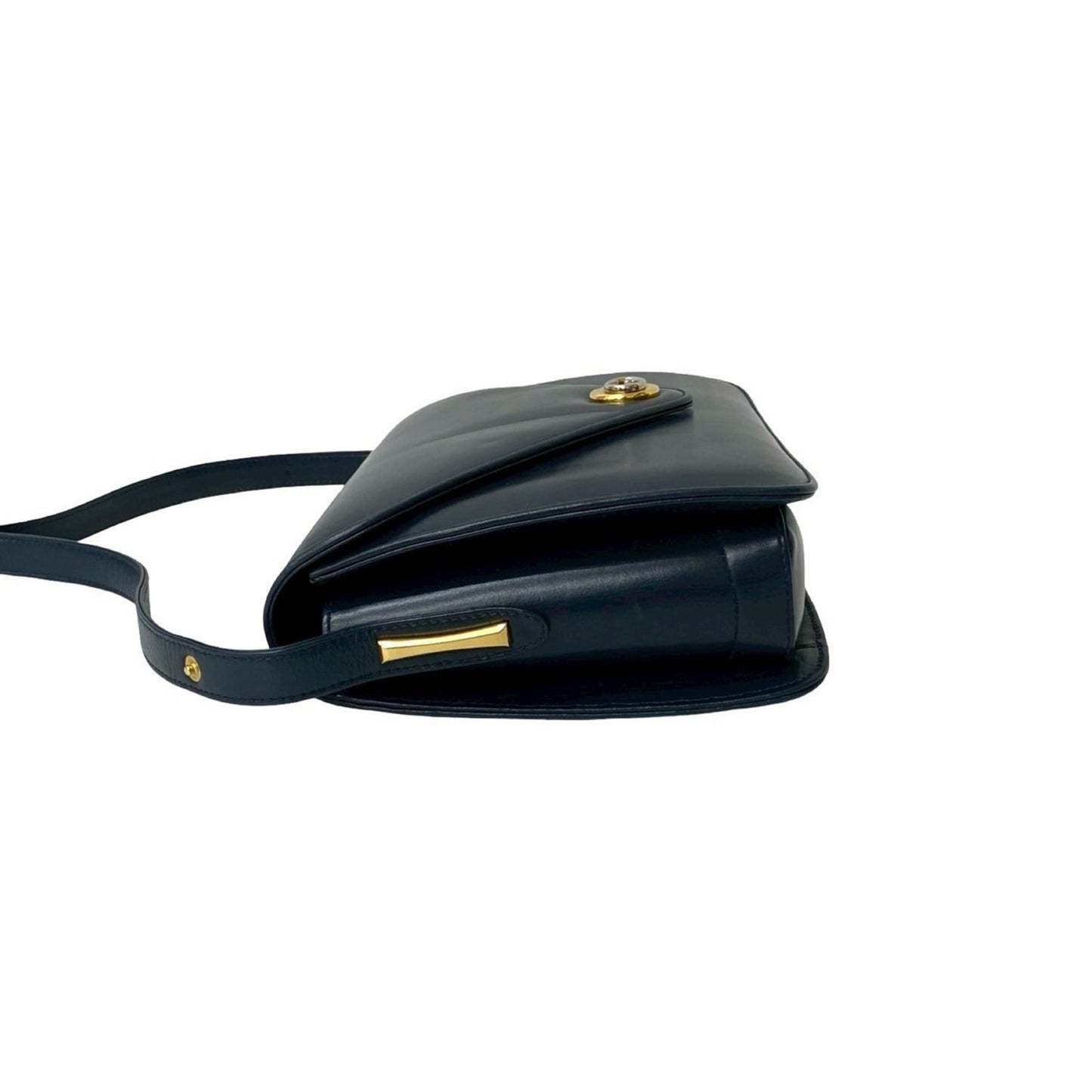 Gucci Navy Leather Pochette Shoulder Bag ( )