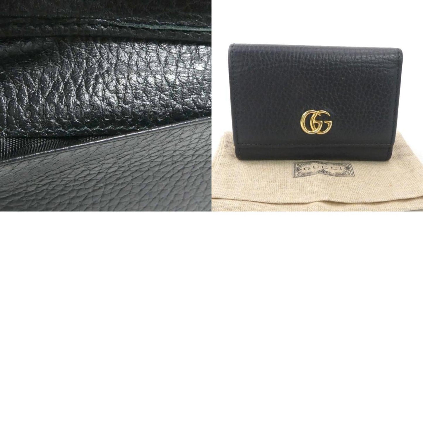 Gucci Black Leather Wallet (Tri-Fold) ( )