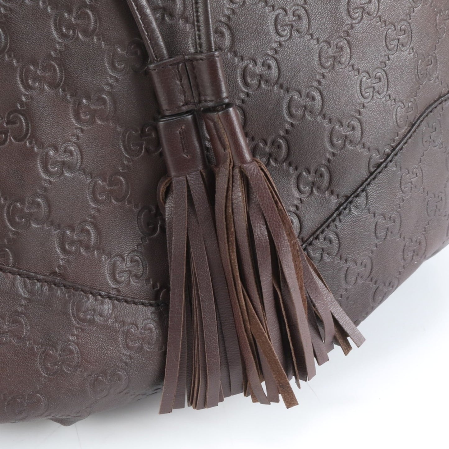 Gucci Brown Leather Shoulder Bag ( )