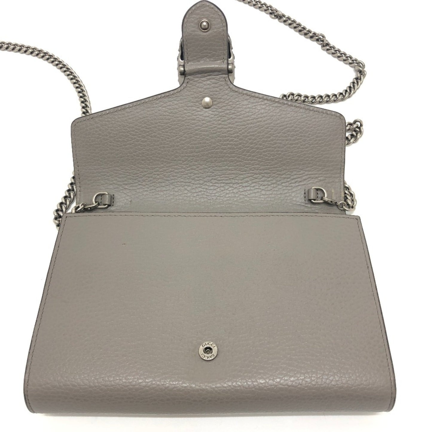 Gucci Gray Leather Shoulder Bag ( )