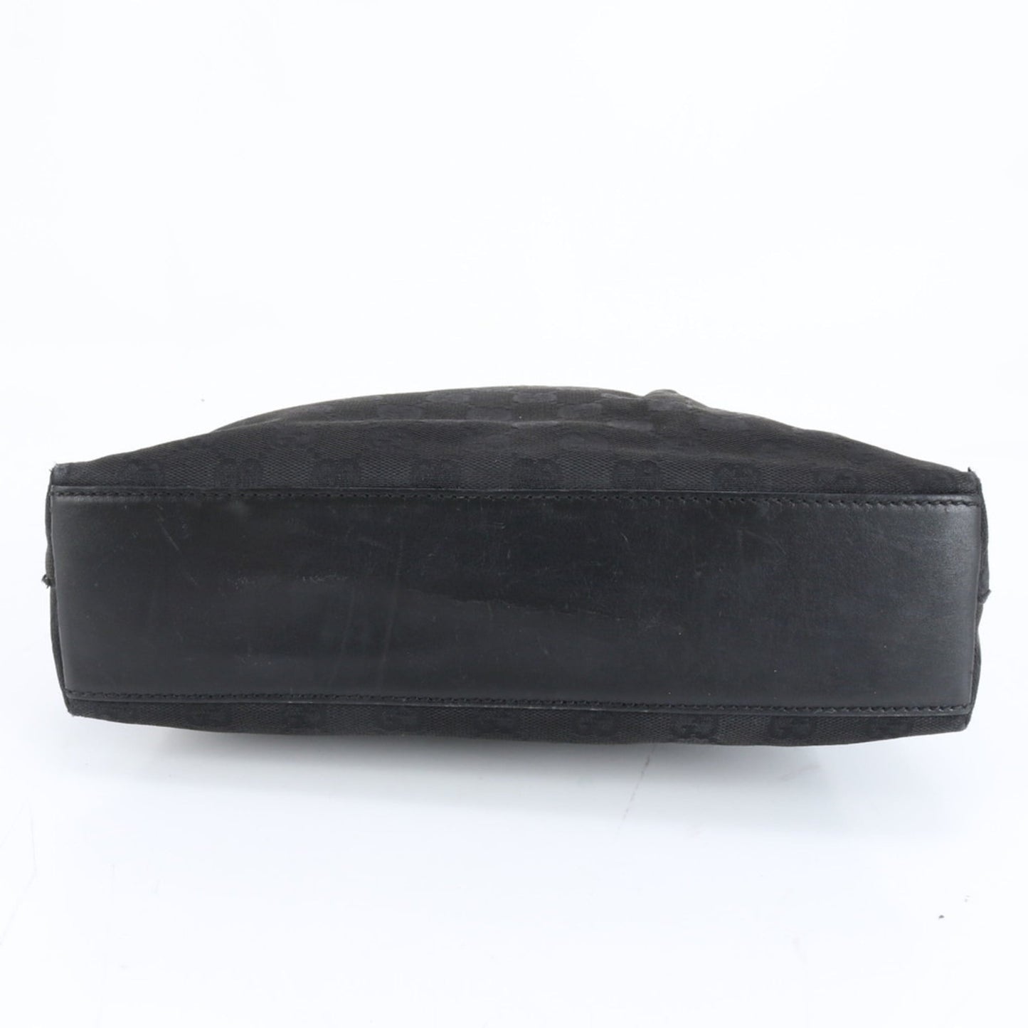 Gucci Black Leather Canvas Shoulder Bag ( )