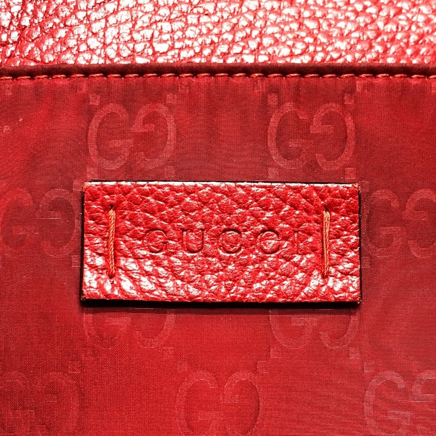 Gucci Red Color Nylon Leather Shoulder Bag ( )