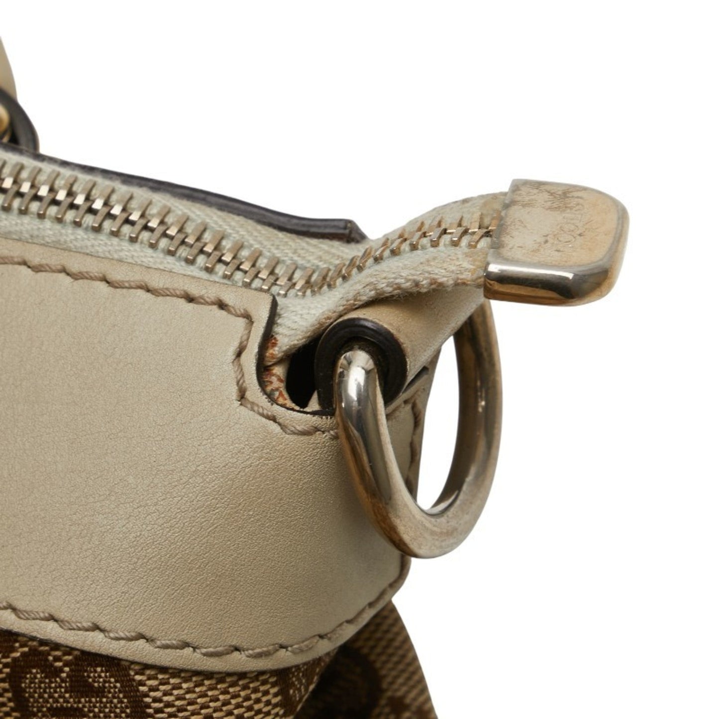 Gucci Gg Canvas Beige Gg Canvas Leather Shoulder Bag Tote Bag ( )