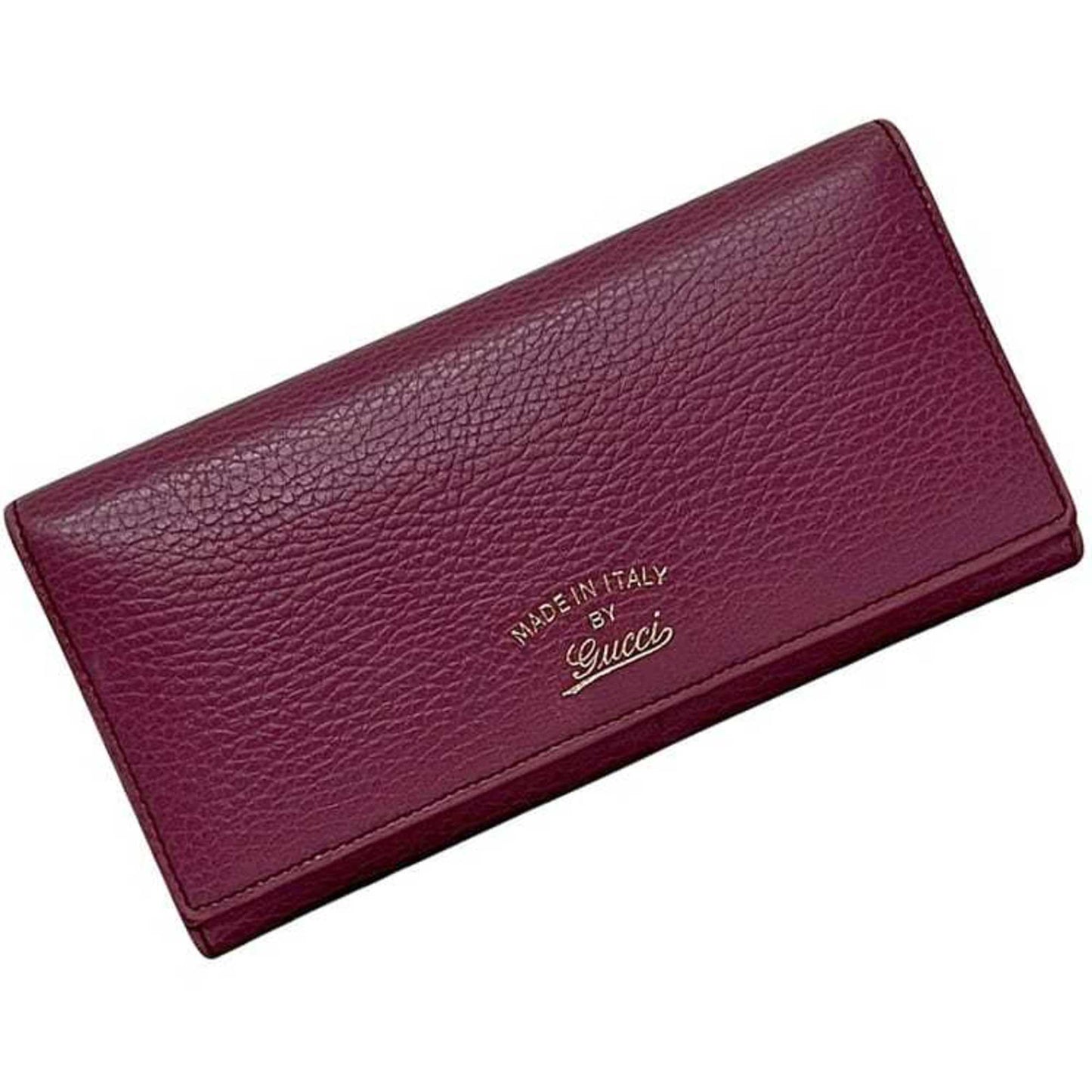 Gucci Purple Leather Long Wallet (Bi-Fold) ( )