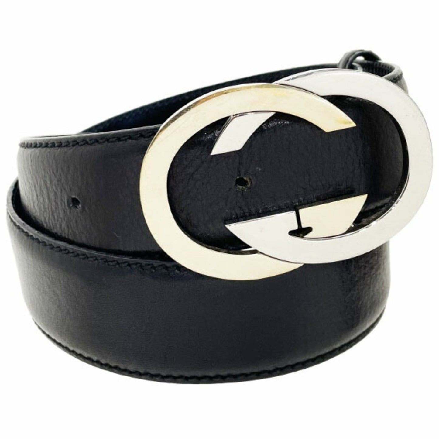 Gucci Black Gold Silver Standard Belt ( )