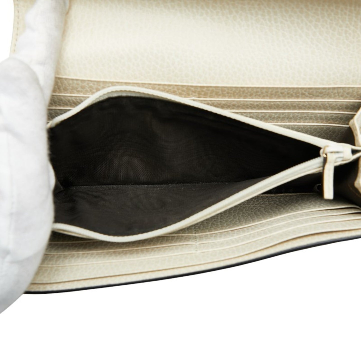 Gucci Beige White Pvc Leather Long Wallet (Bi-Fold) ( )