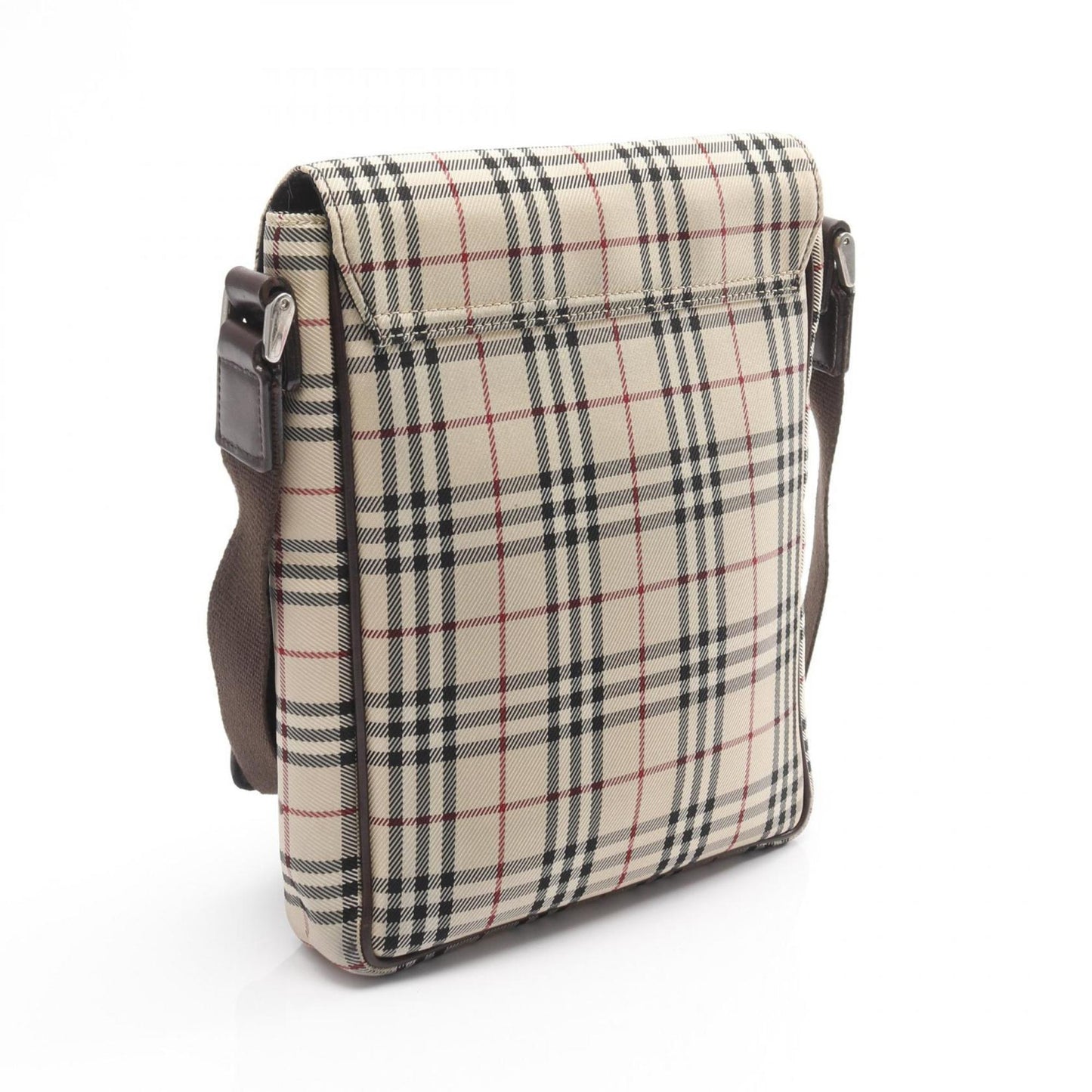 Burberry Beige Multi-Color Canvas Leather Shoulder Bag ( )