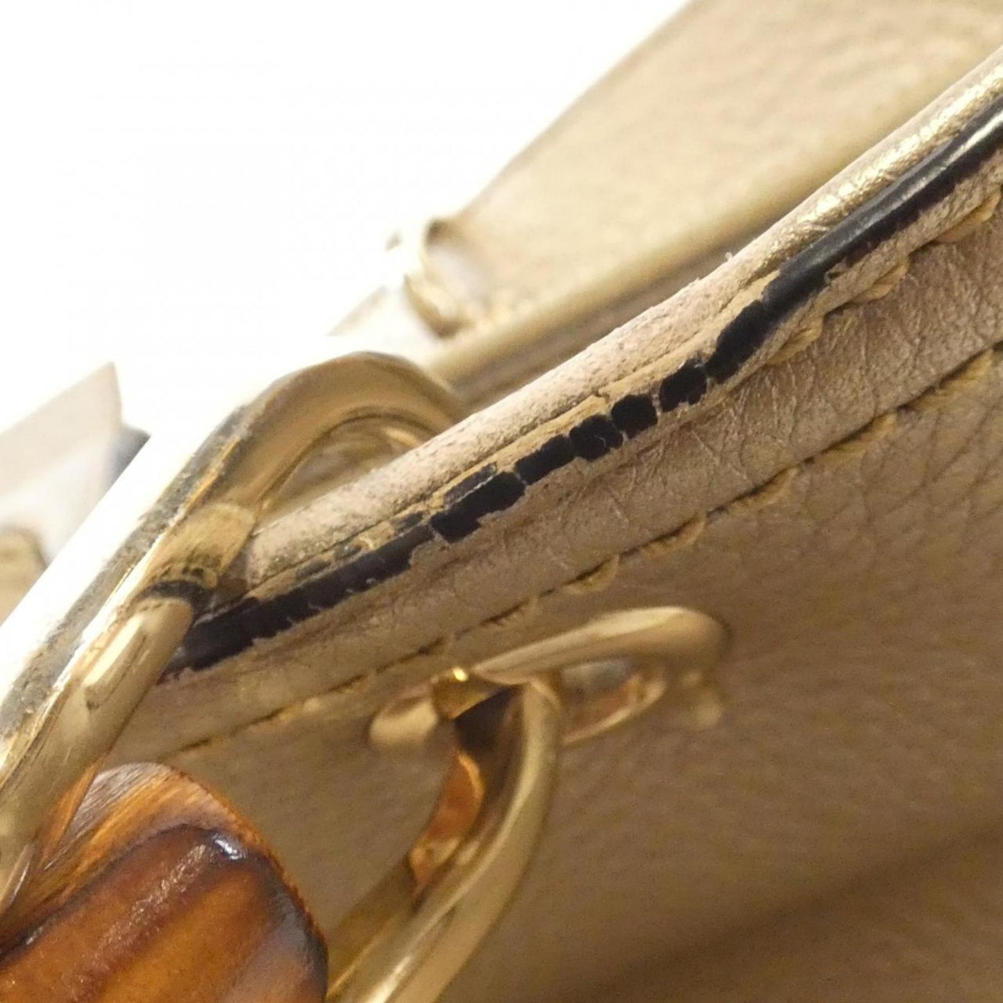 Gucci Champagne Leather Handbag ( )