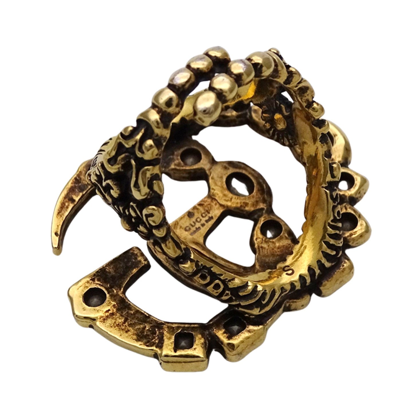 Gucci Gold Multi-Color Metal Band Ring ( )