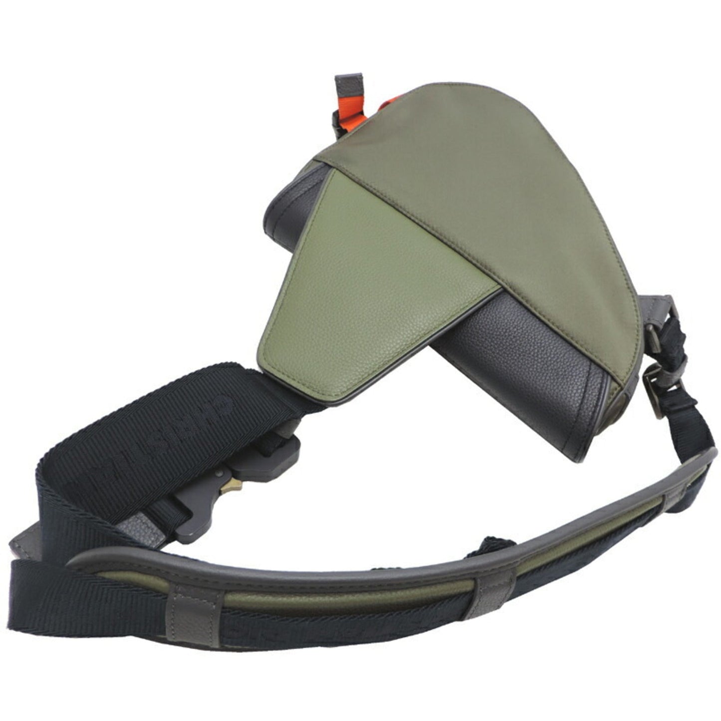 Christian Dior Khaki Leather Nylon Sling Bag ()